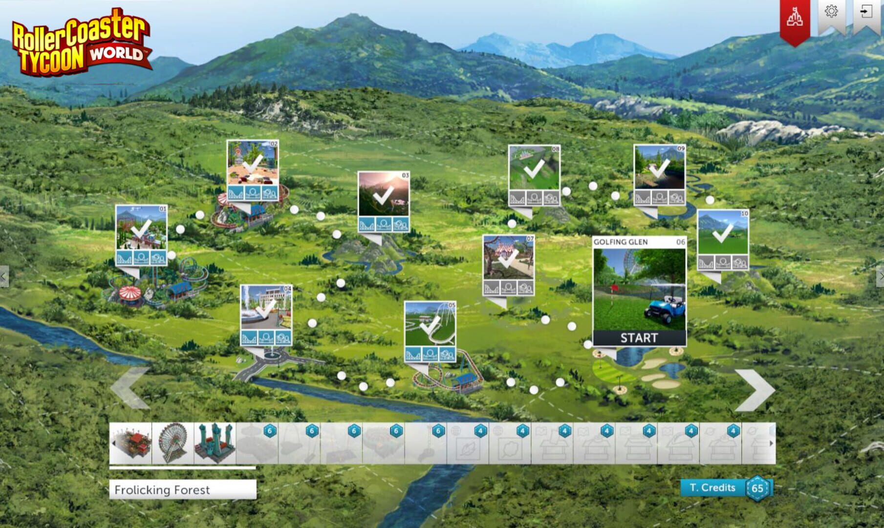 Screenshot for RollerCoaster Tycoon World