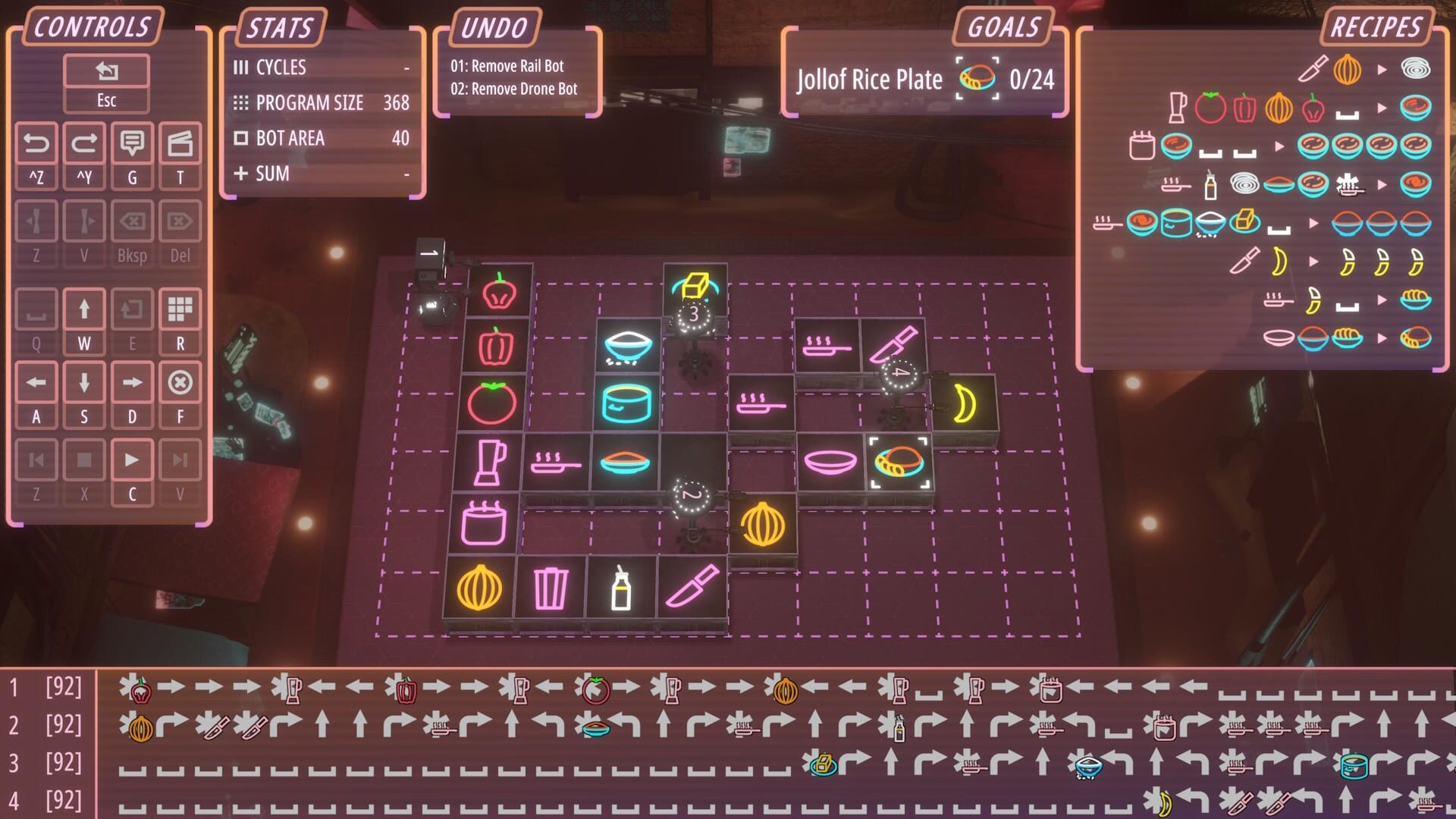 Screenshot for Neon Noodles: Cyberpunk Kitchen Automation