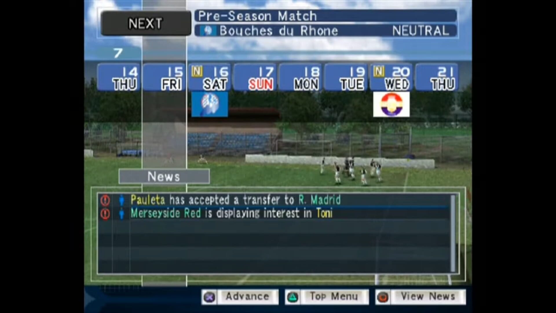 Screenshot for Pro Evolution Soccer Management
