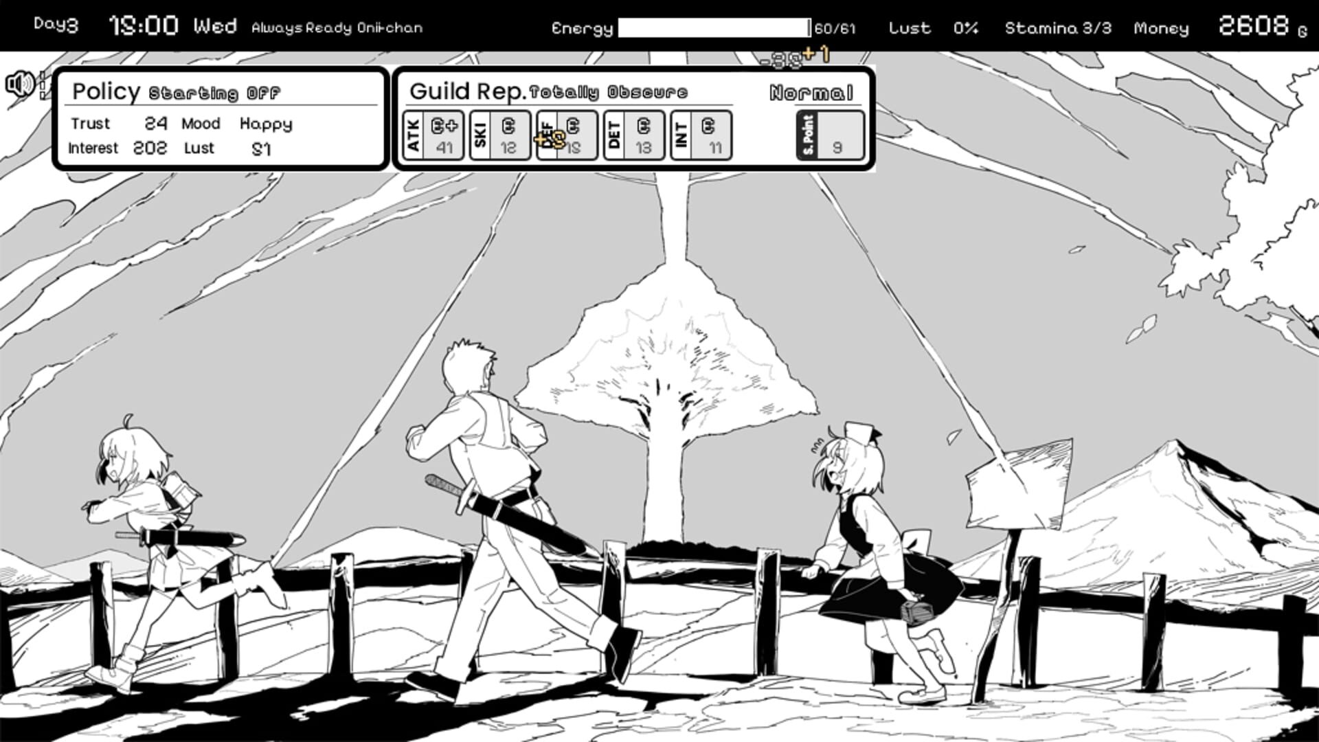 Screenshot for Living With Sister: Monochrome Fantasy