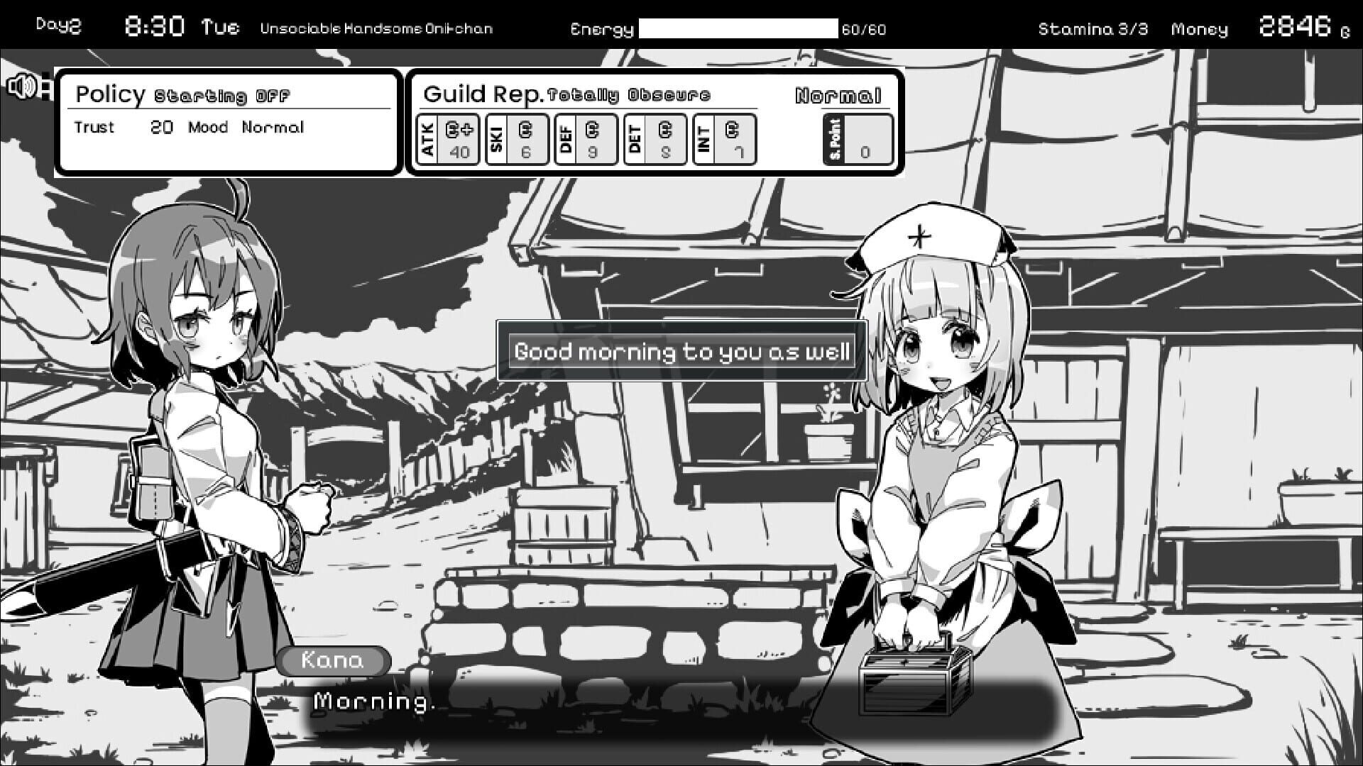 Screenshot for Living With Sister: Monochrome Fantasy
