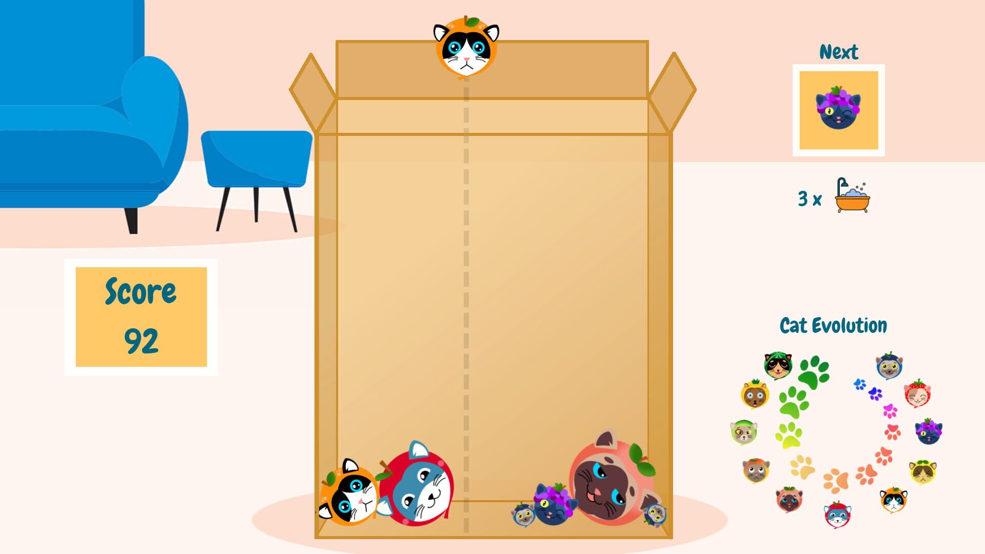 Screenshot for CatMelon: Suika Game