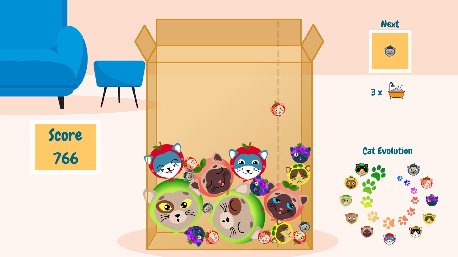 Screenshot for CatMelon: Suika Game