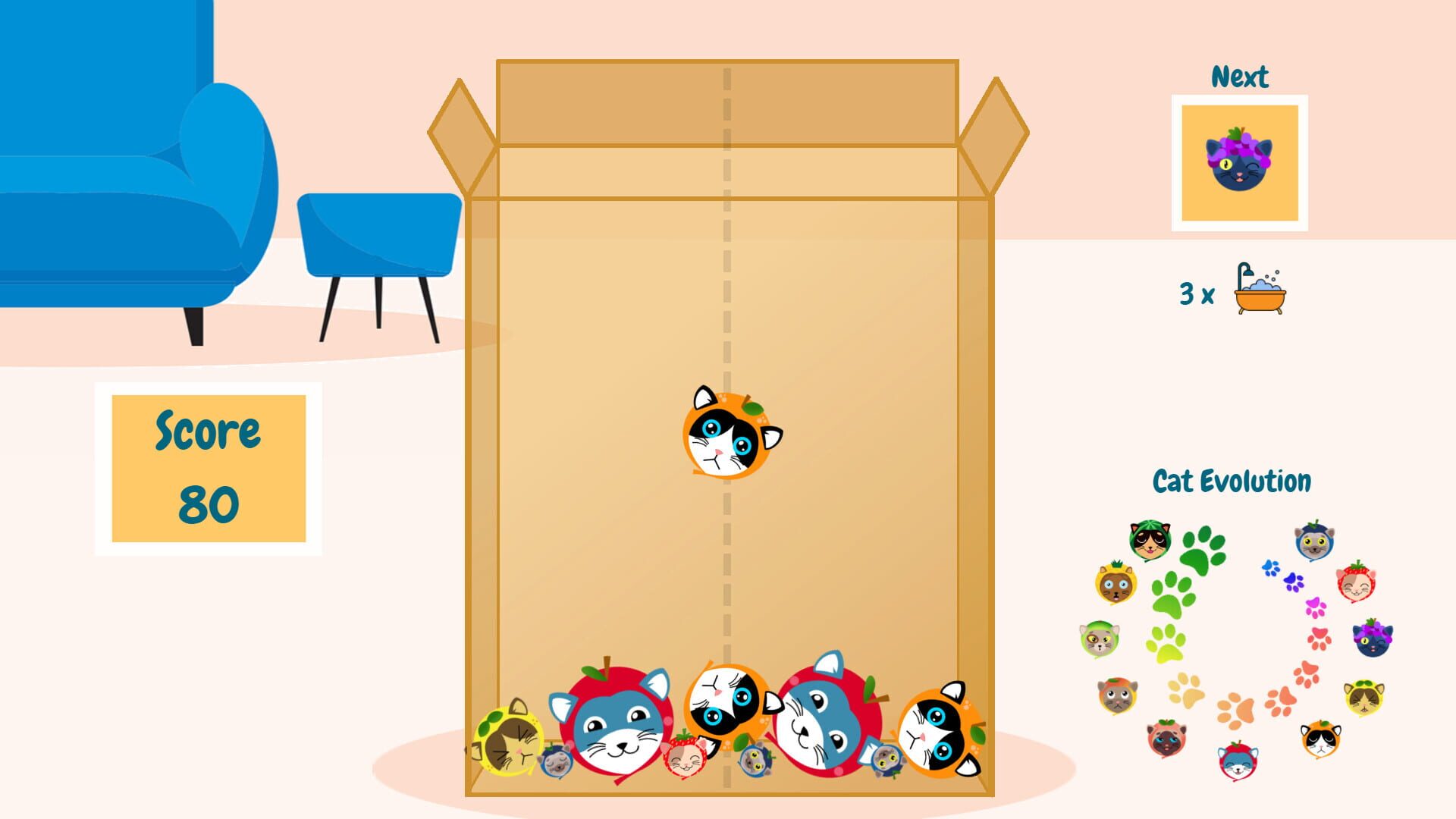 Screenshot for CatMelon: Suika Game