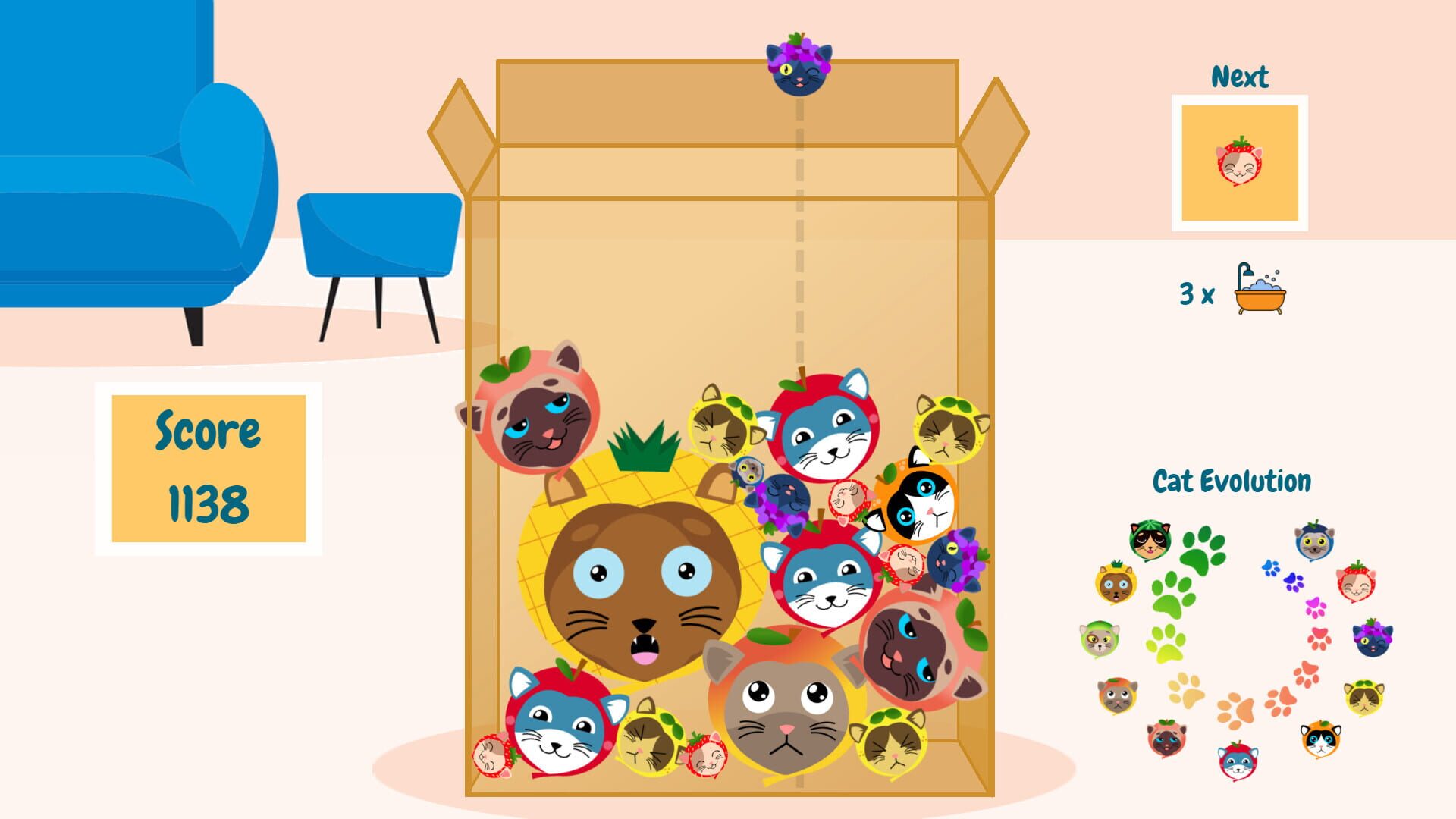 Screenshot for CatMelon: Suika Game