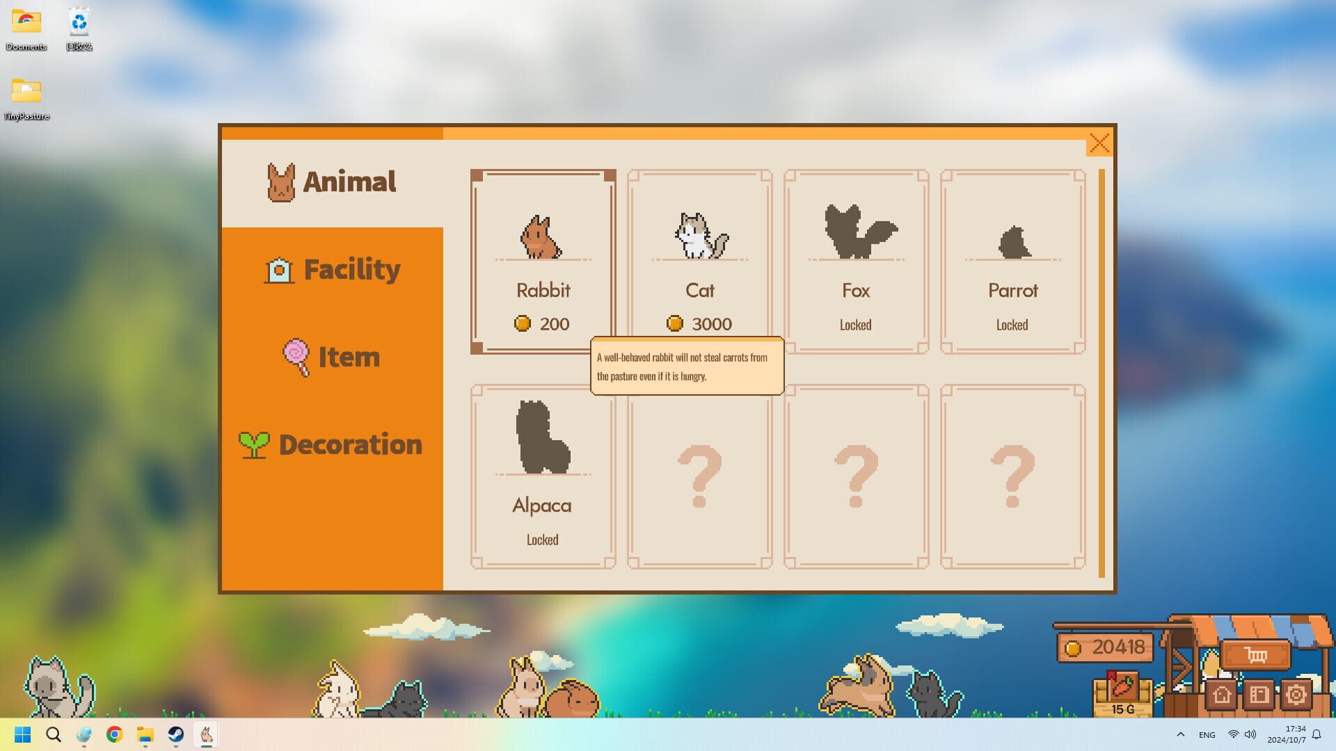 Screenshot for Tiny Pasture