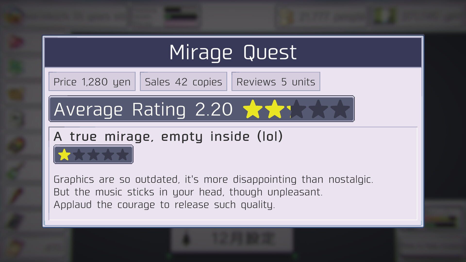 Screenshot for Life of a Lonely Indie Game Developer