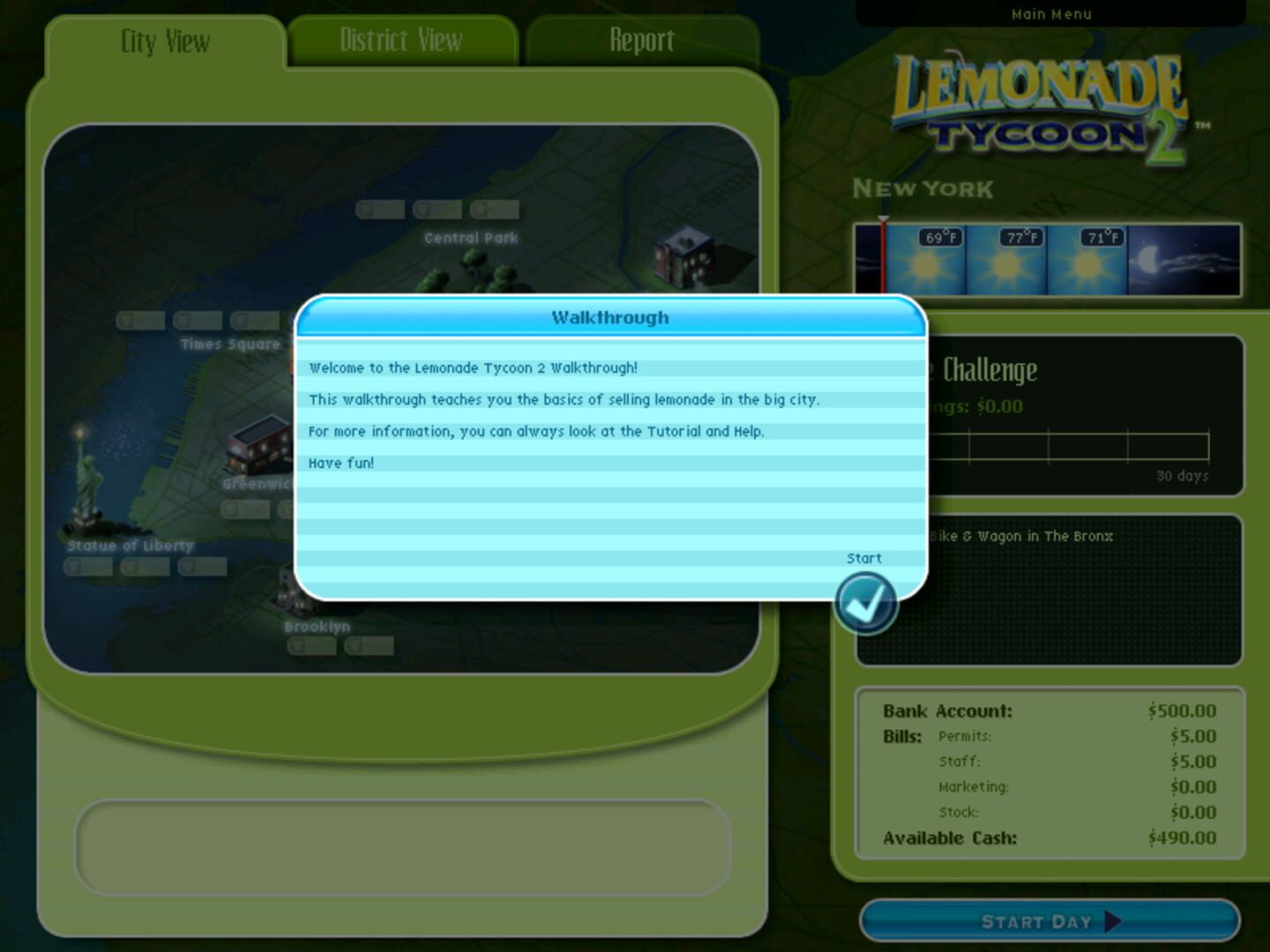 Screenshot for Lemonade Tycoon 2: New York Edition