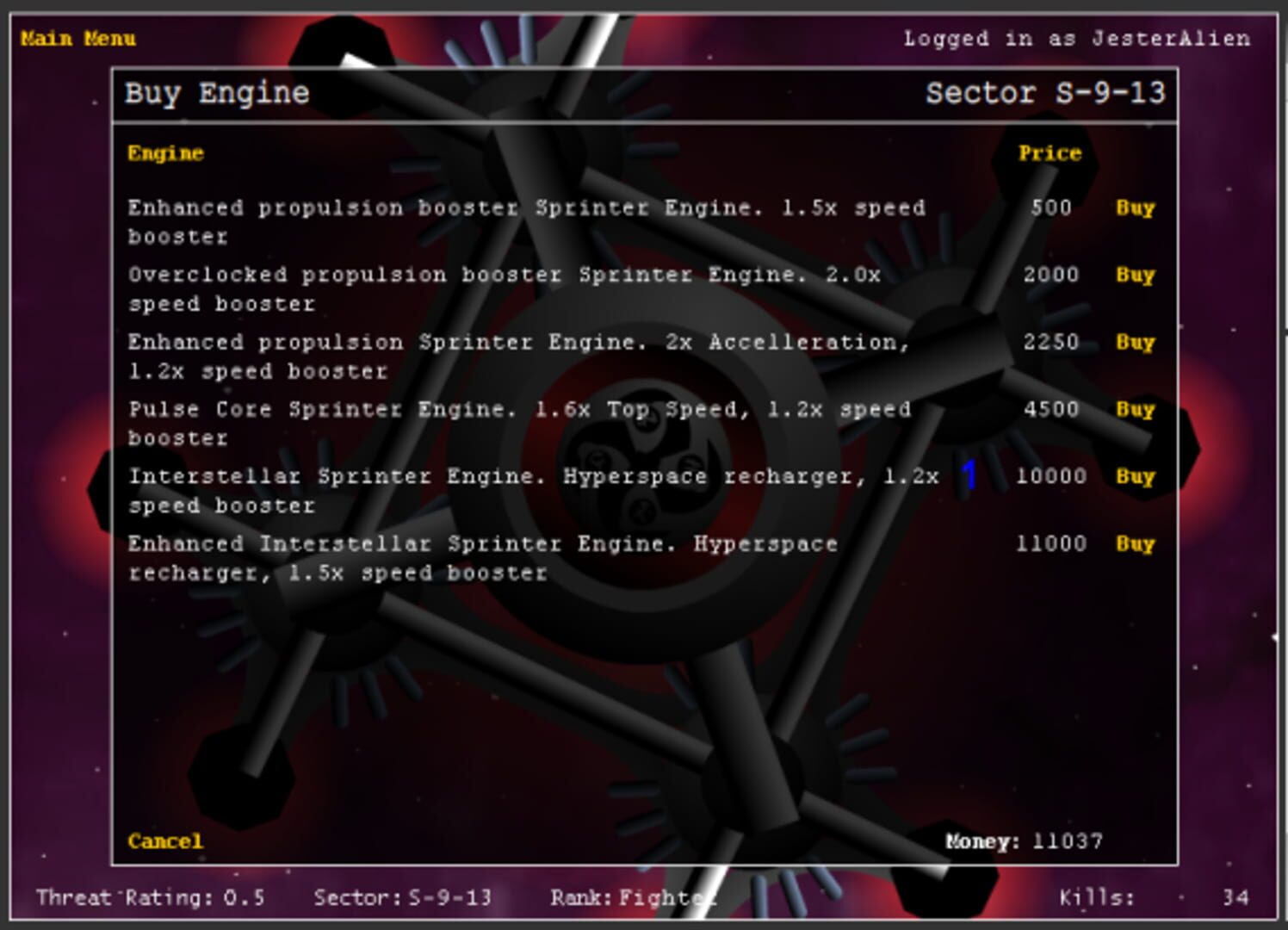 Screenshot for Starfighter: Disputed Galaxy