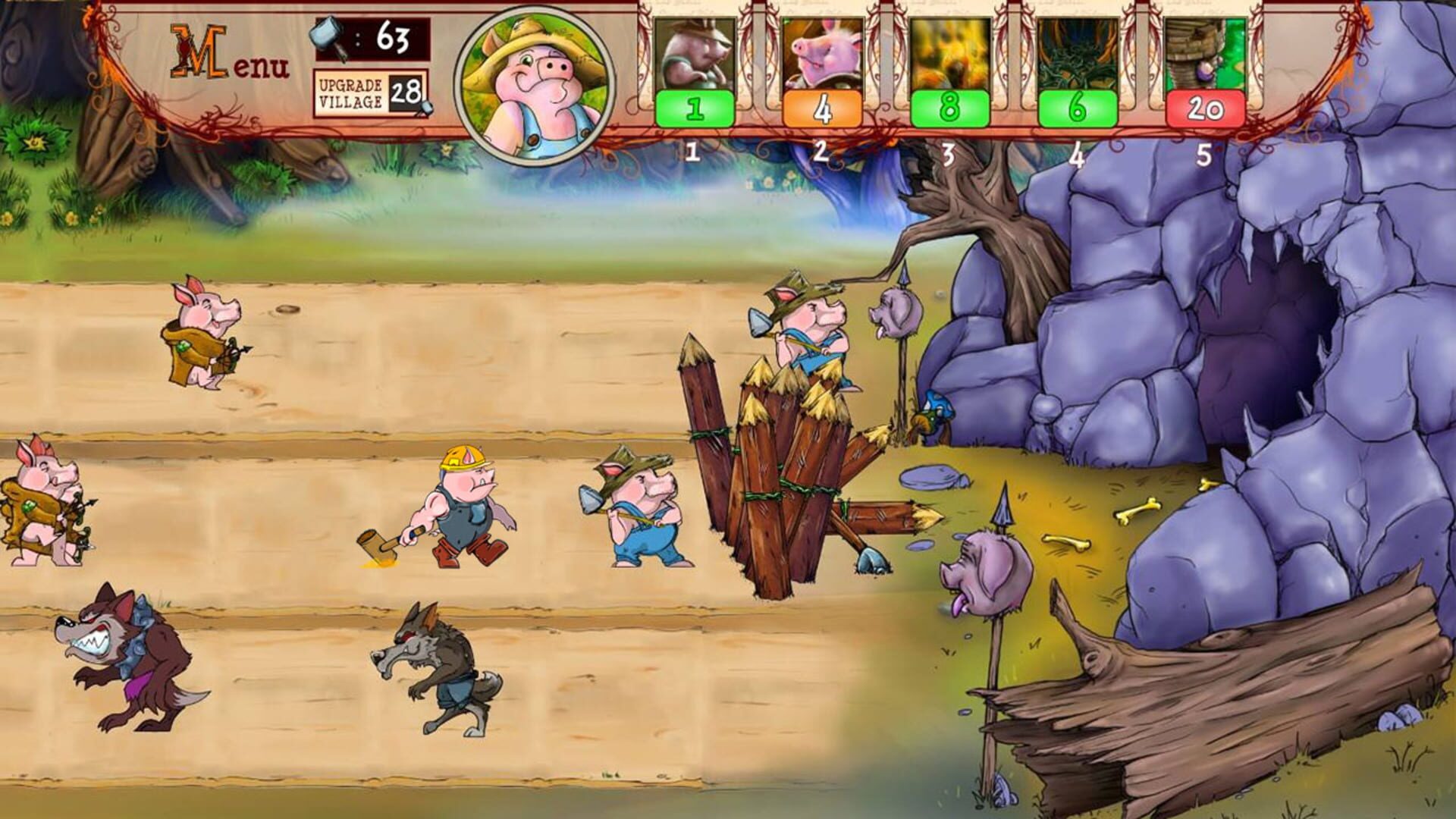 Screenshot for Bacon Tales: Between Pigs and Wolves
