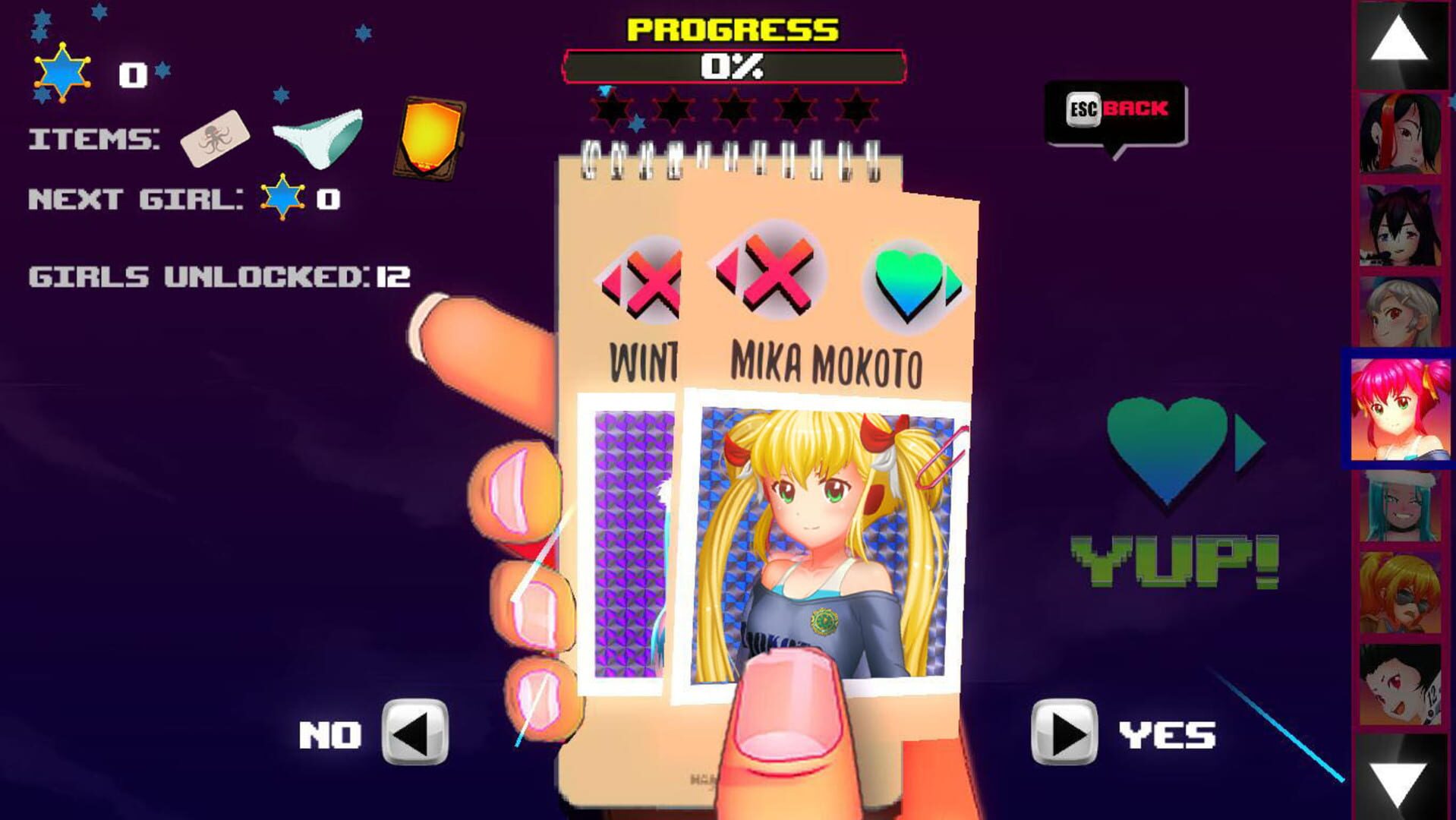 Screenshot for Deep Space Waifu: Flat Justice
