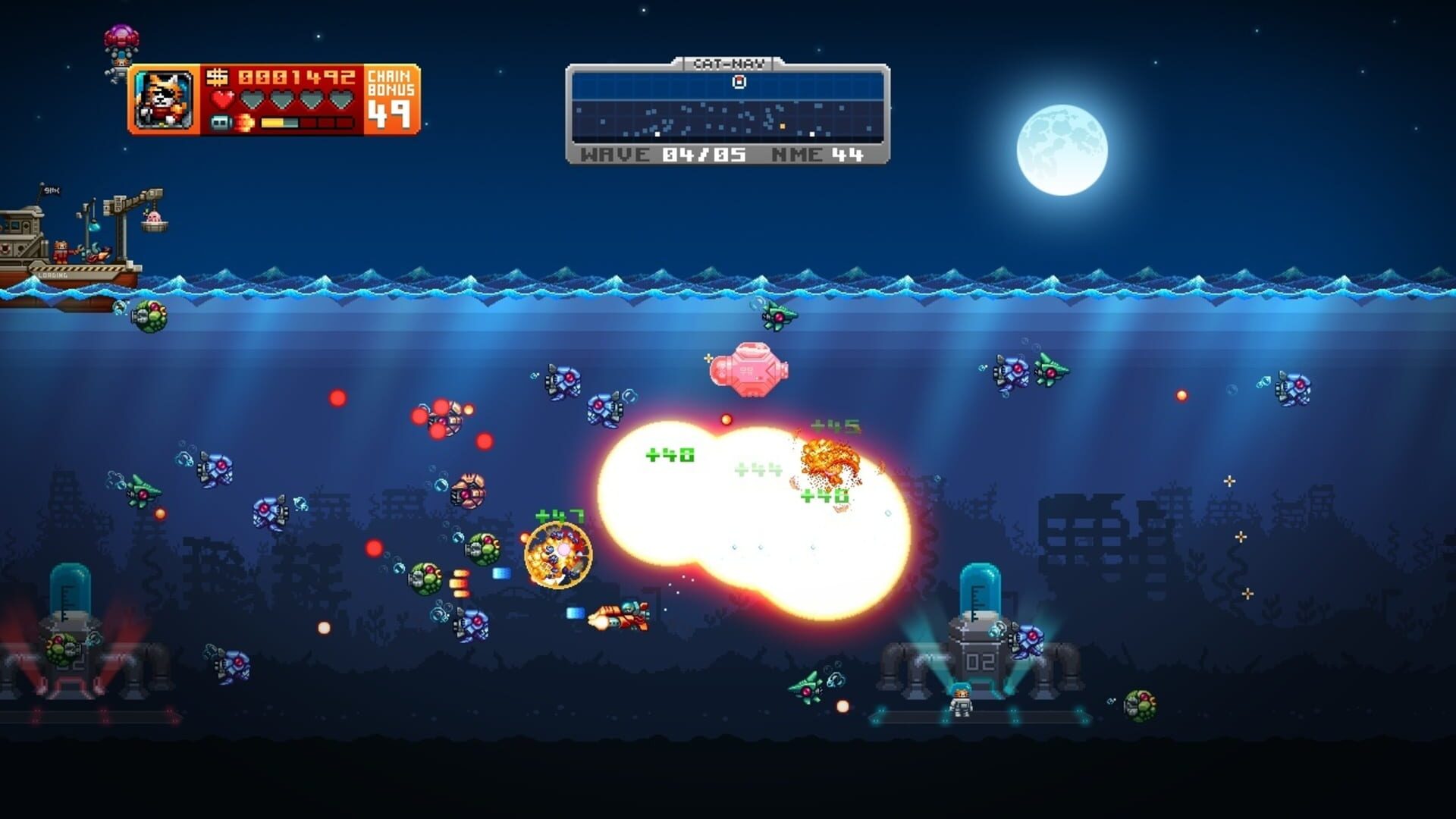 Screenshot for Aqua Kitty: Milk Mine Defender