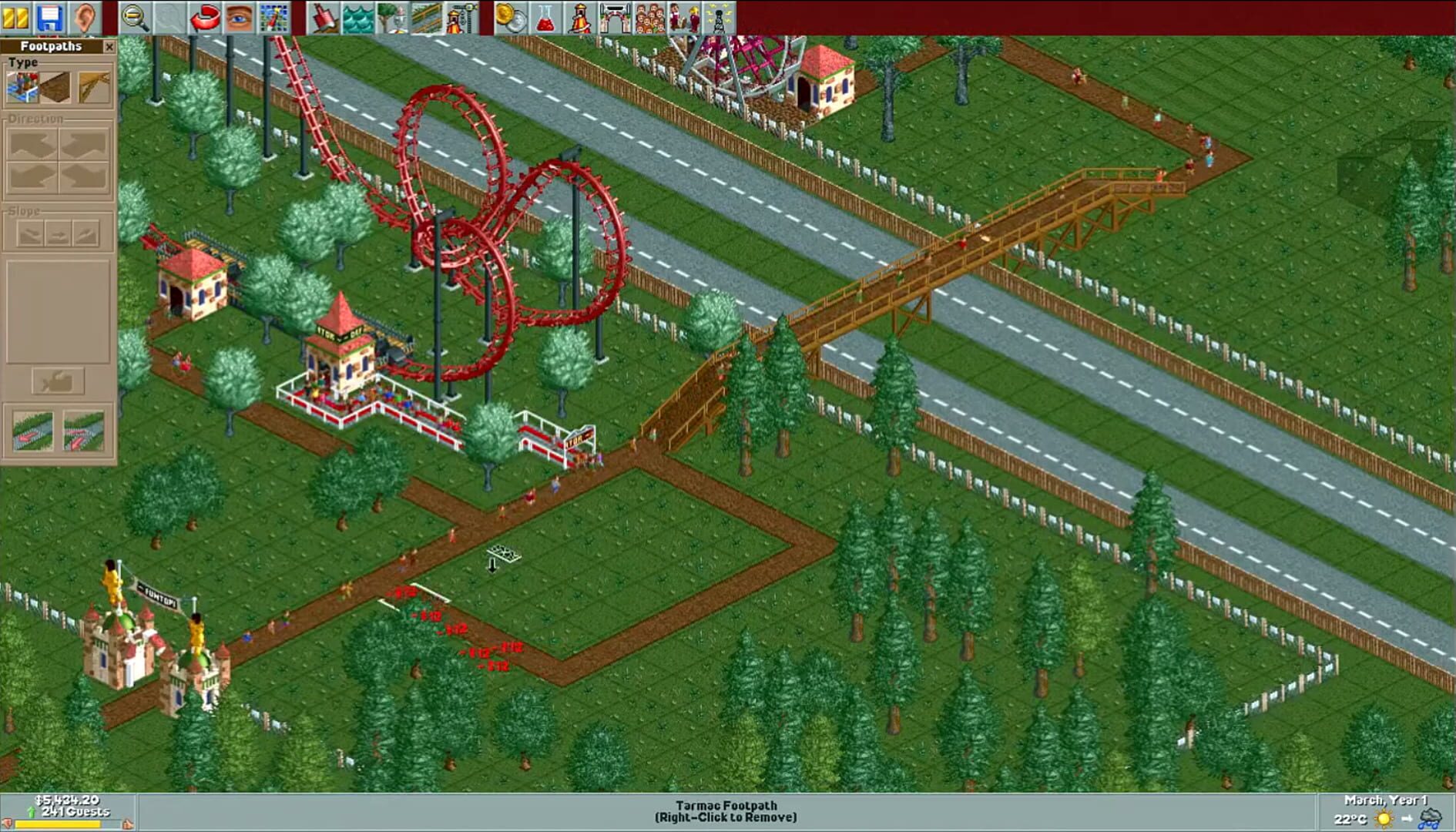 Screenshot for RollerCoaster Tycoon