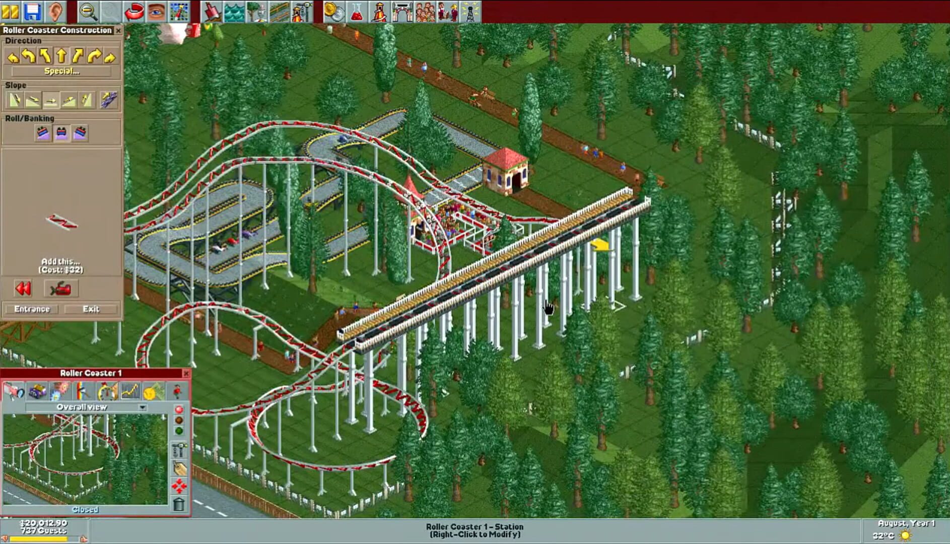 Screenshot for RollerCoaster Tycoon