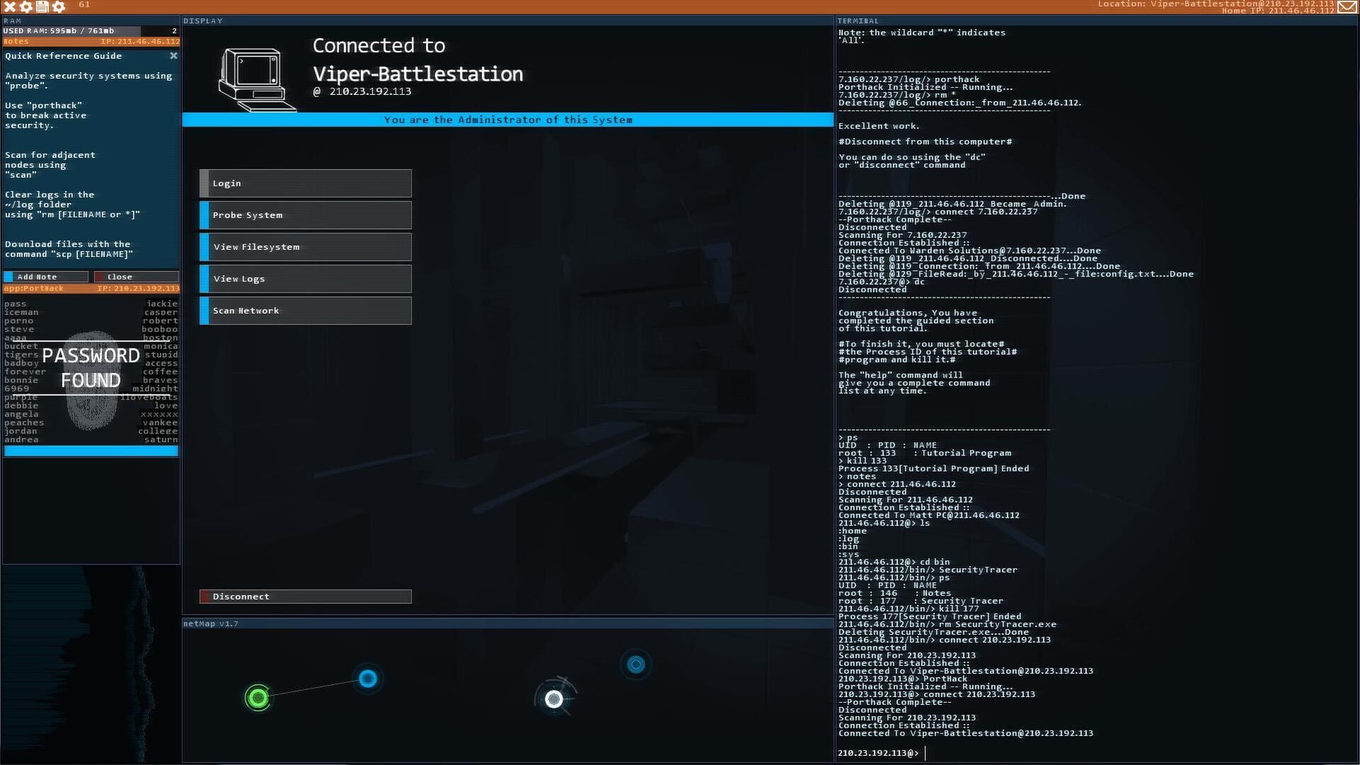 Screenshot for Hacknet