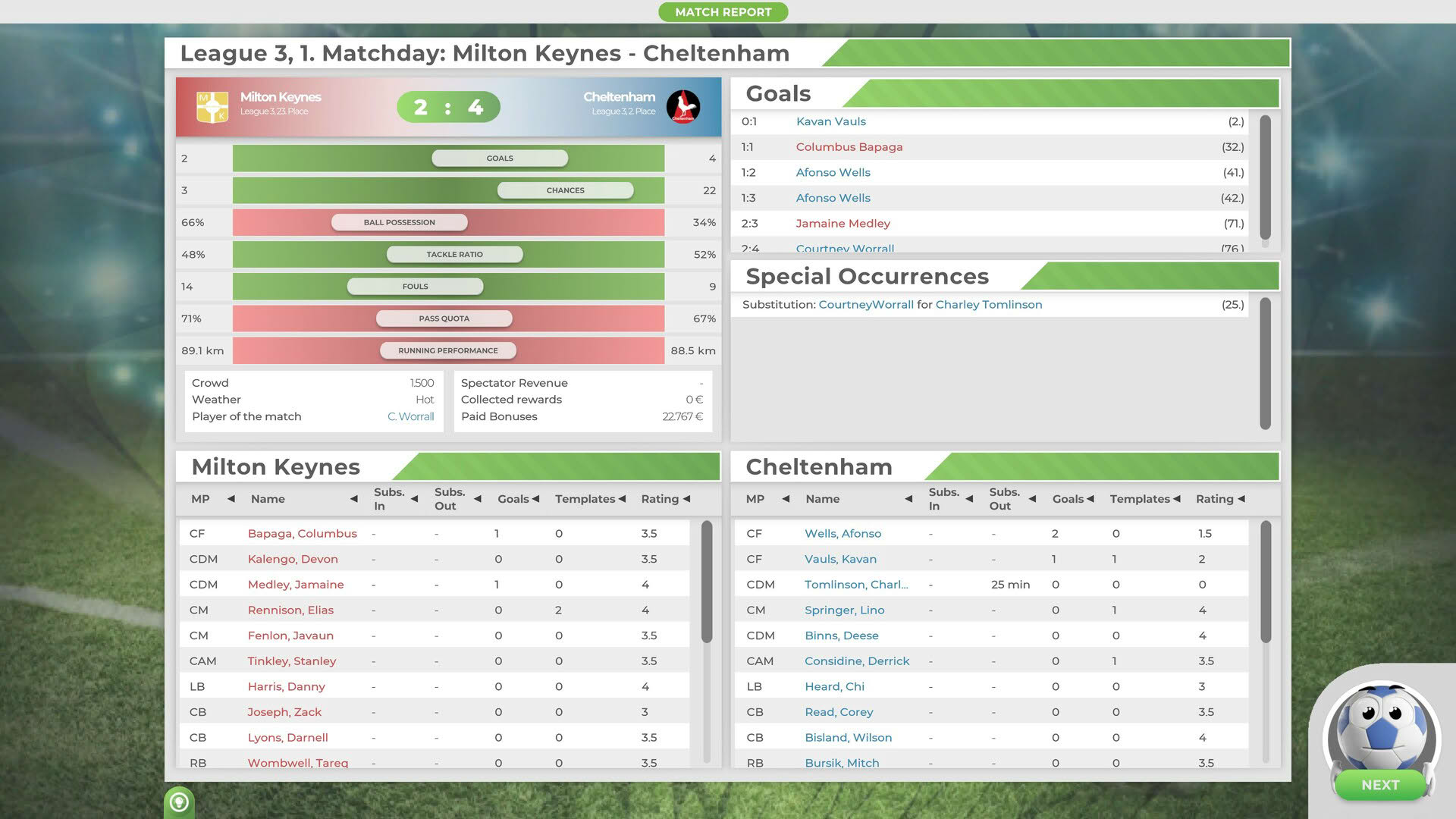 Screenshot for Goal!: The Club Manager