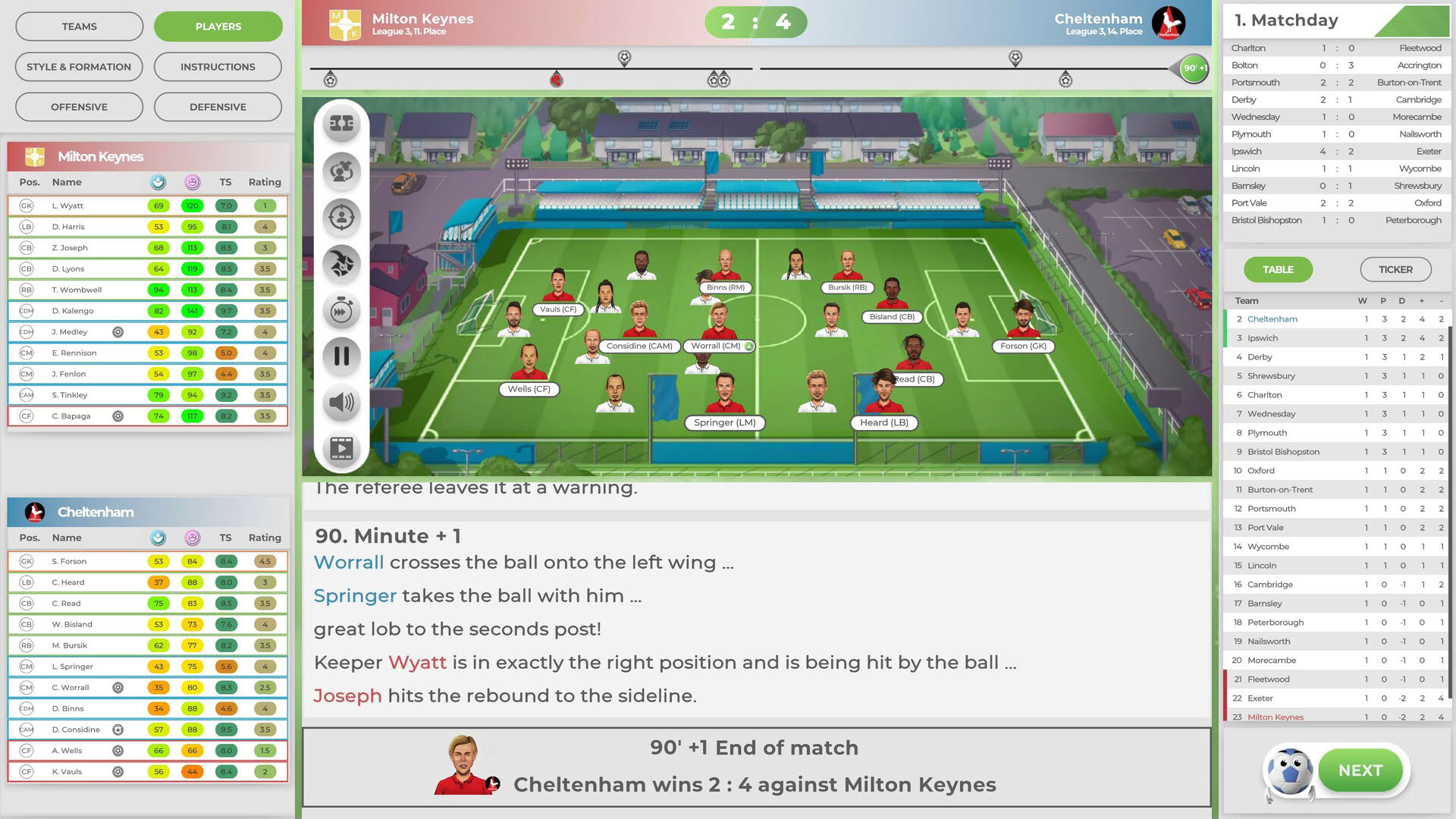 Screenshot for Goal!: The Club Manager