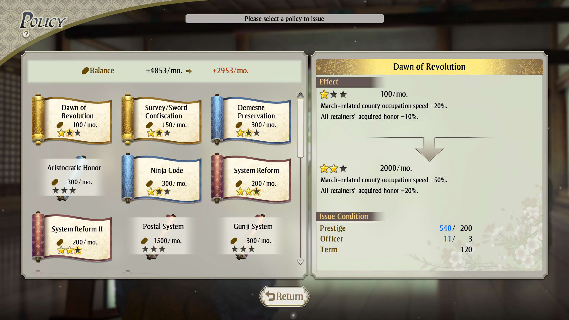 Screenshot for Nobunaga's Ambition: Awakening