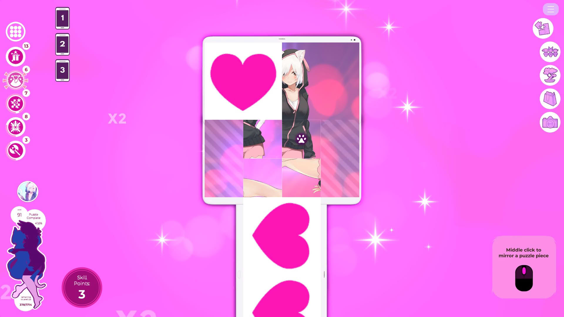 Screenshot for Mosaique Neko Waifus 3