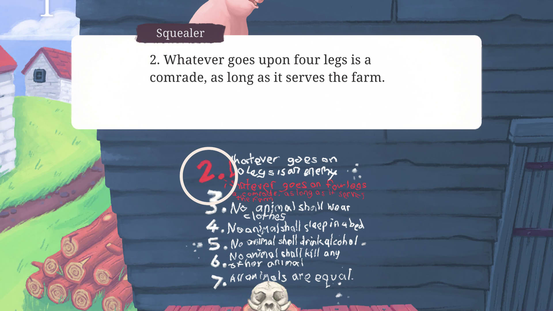 Screenshot for Orwell's Animal Farm