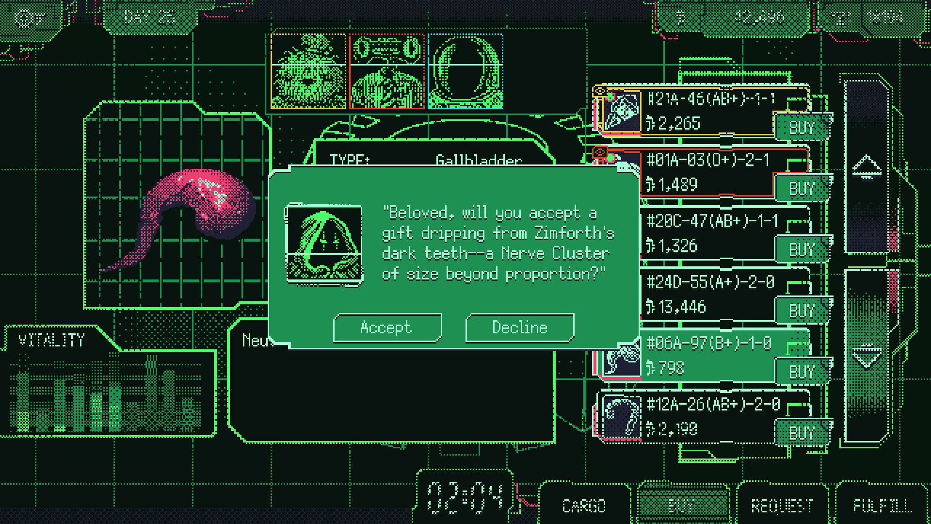 Screenshot for Space Warlord Organ Trading Simulator