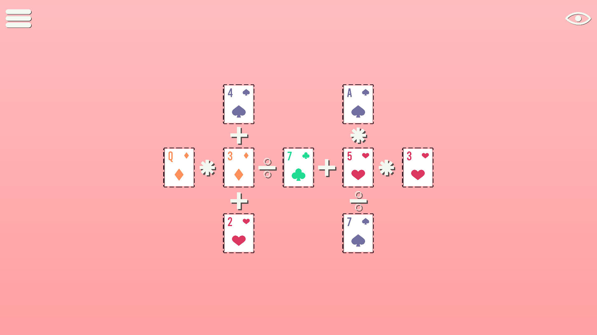 Screenshot for BlackJack Math Cross Numbers