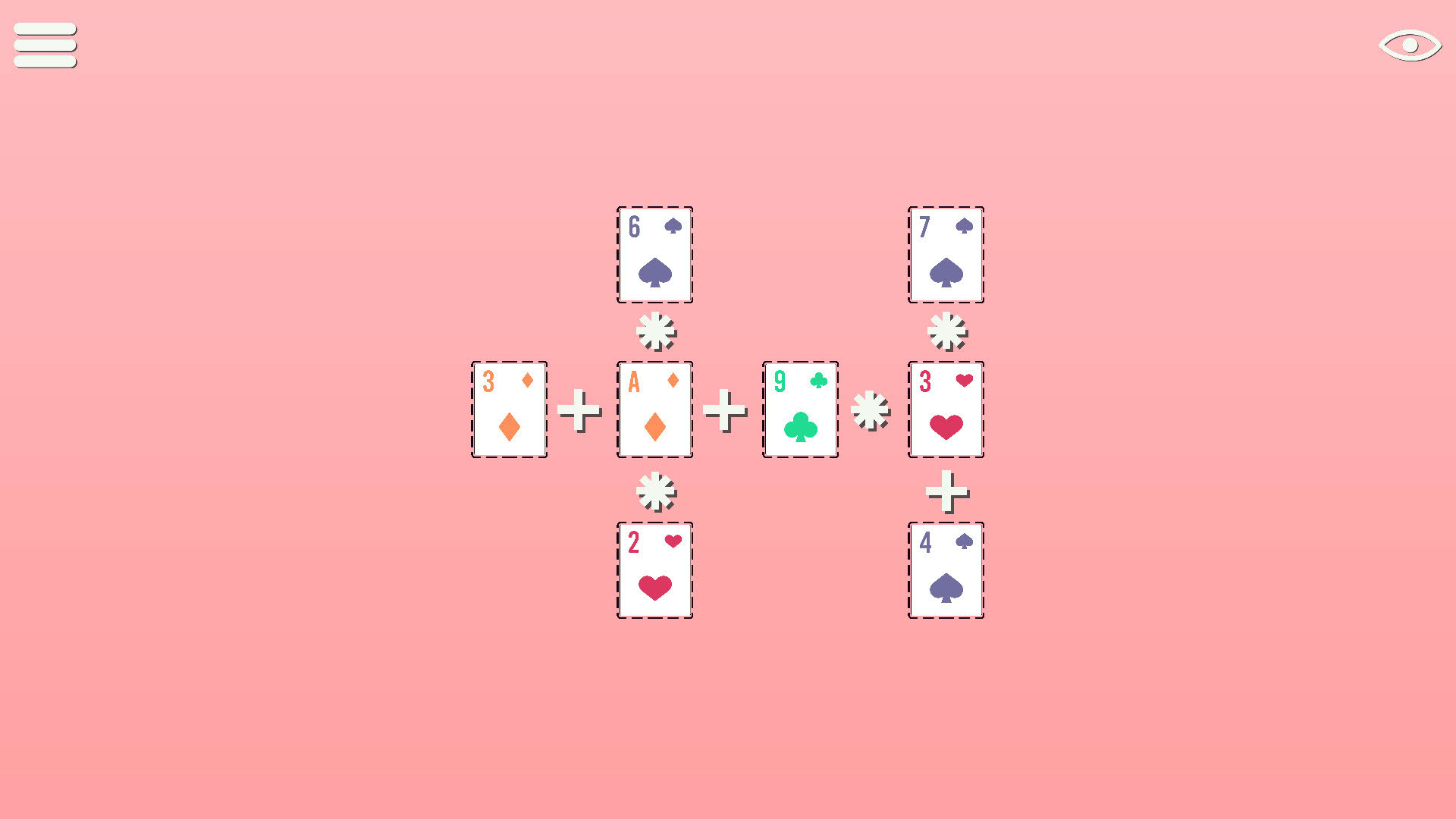 Screenshot for BlackJack Math Cross Numbers