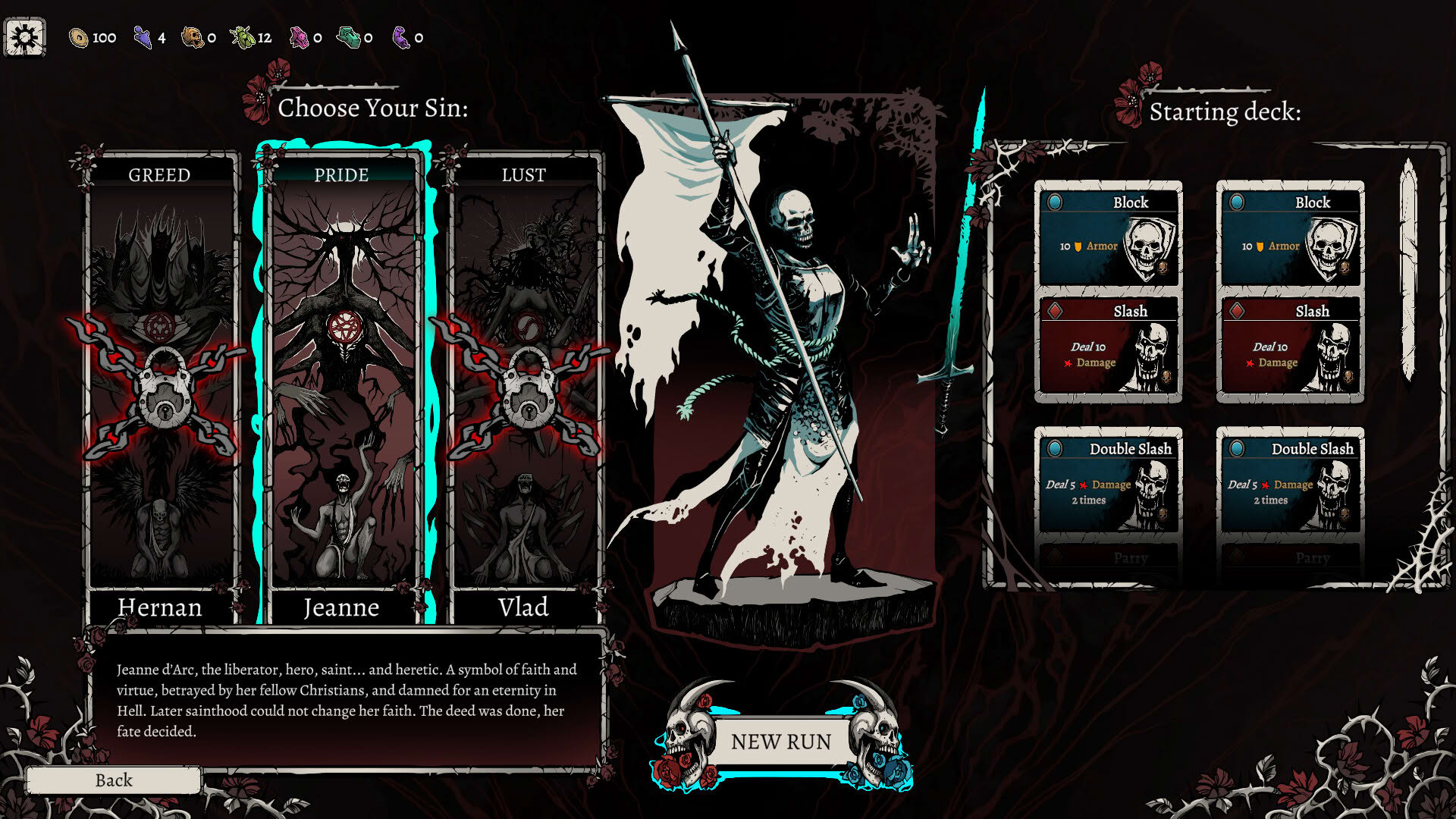 Screenshot for Nadir: A Grimdark Deckbuilder