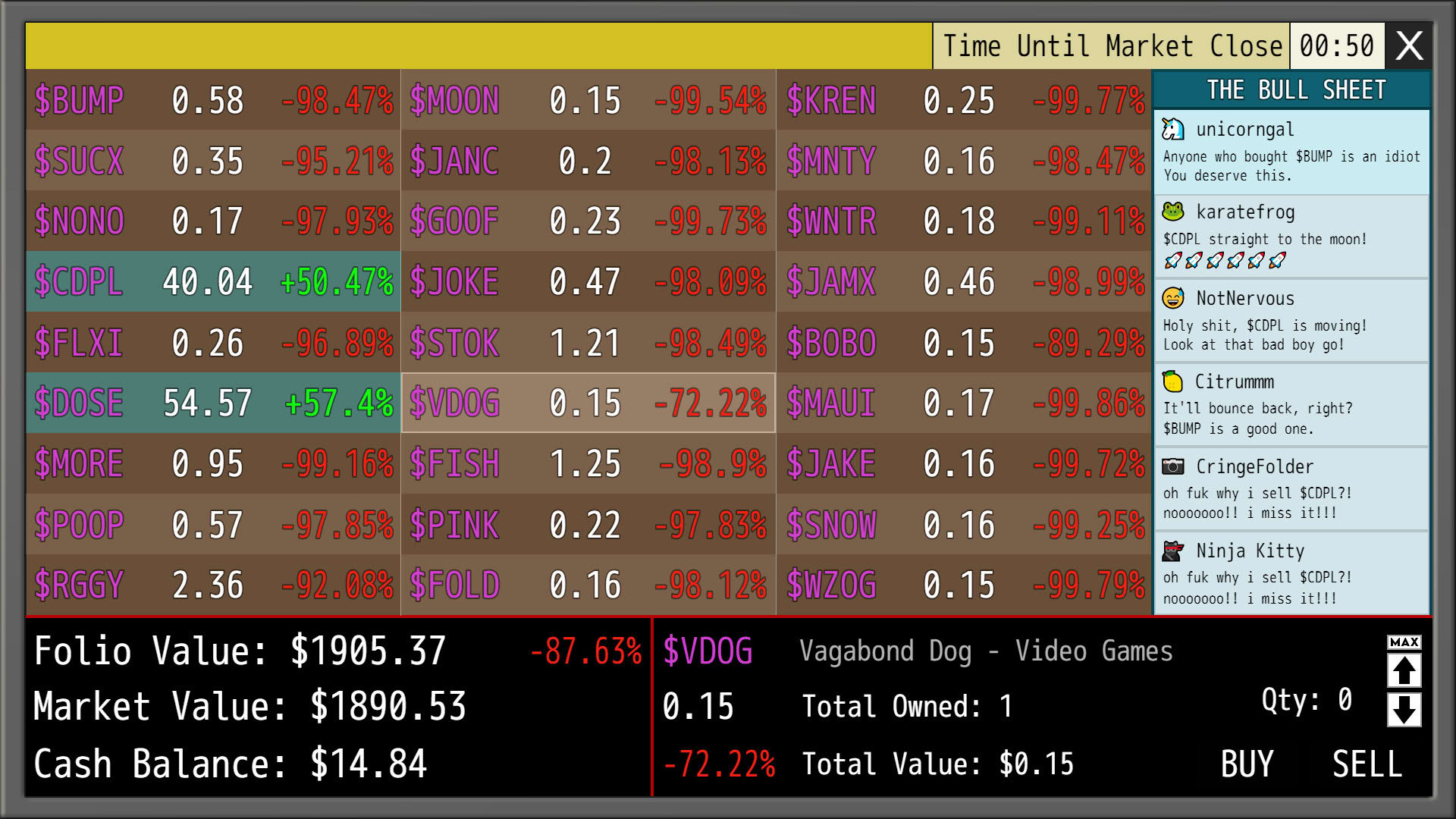 Screenshot for The Stonks Market