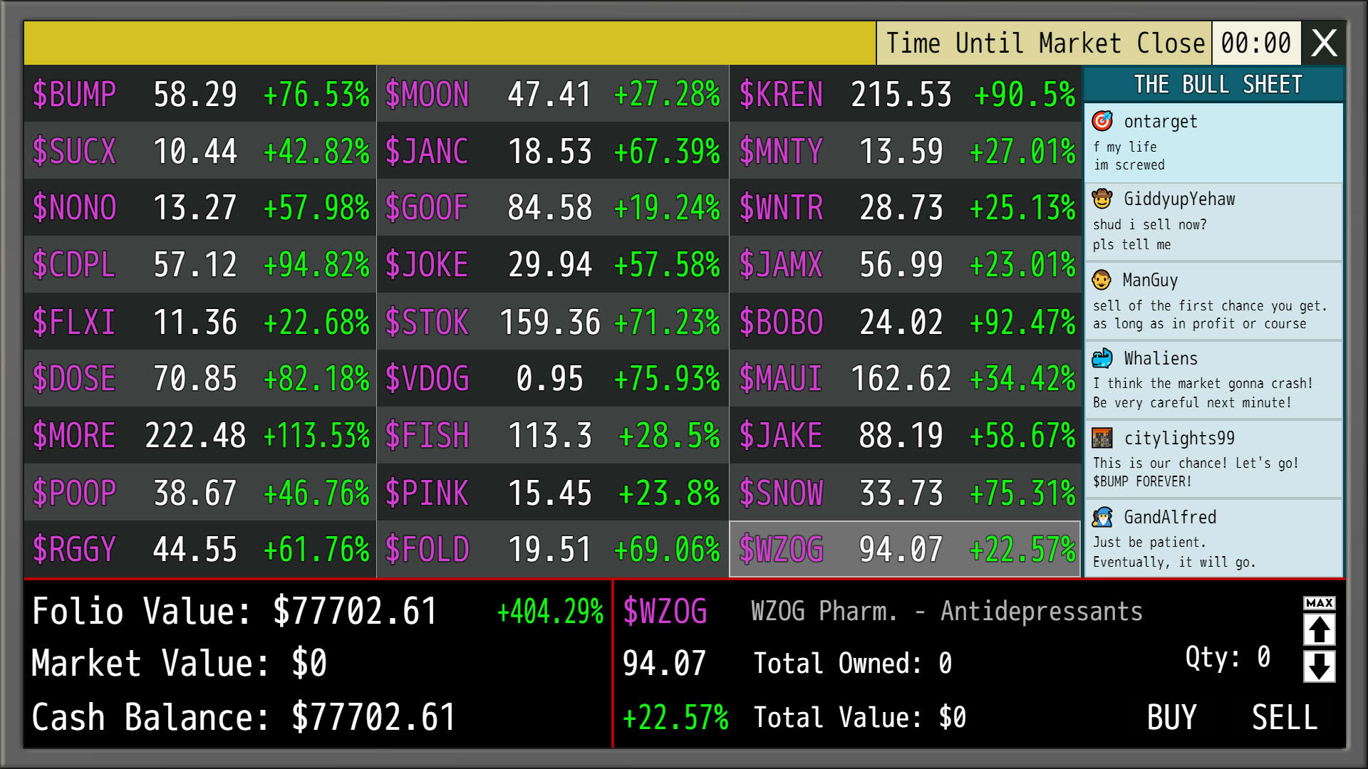 Screenshot for The Stonks Market