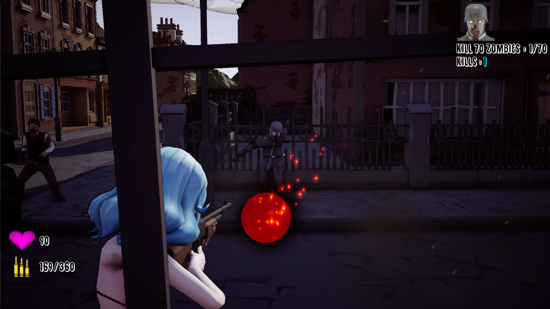 Screenshot for Inglorious Waifu VS Nazi Zombies