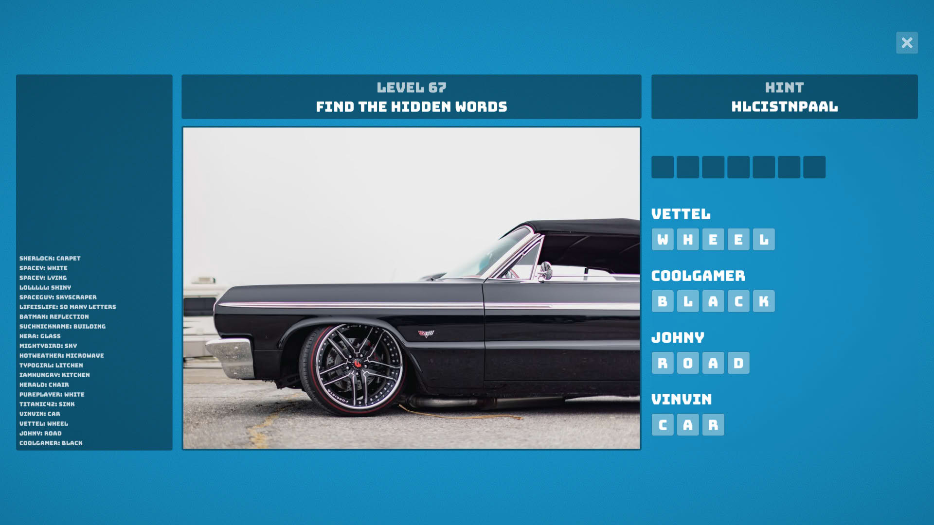 Screenshot for Hidden Words
