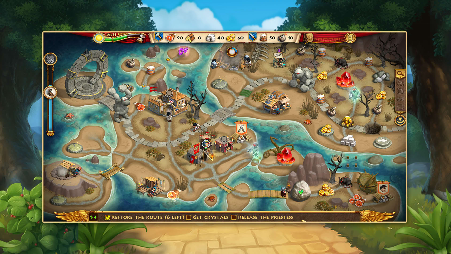 Screenshot for Roads of Rome: Portals - Collector's Edition
