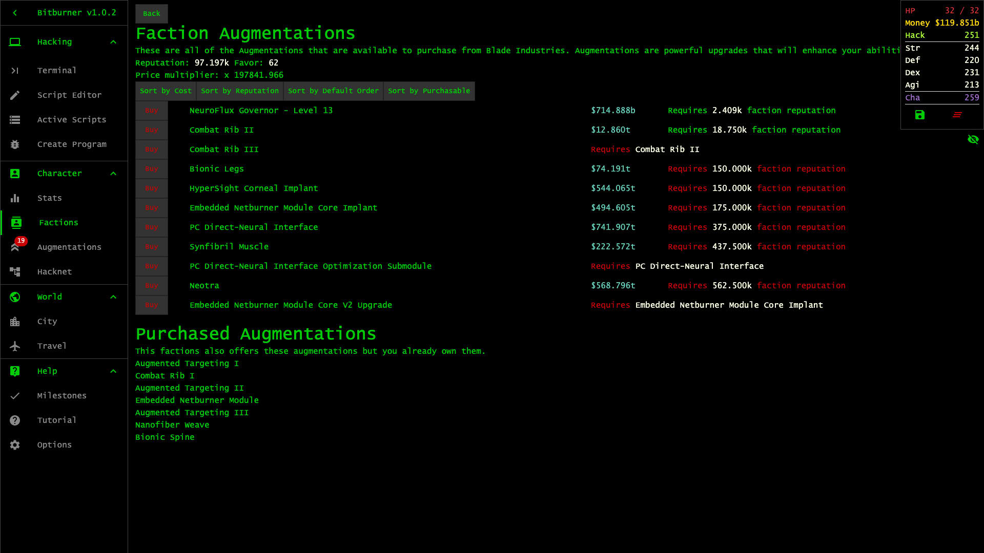 Screenshot for Bitburner