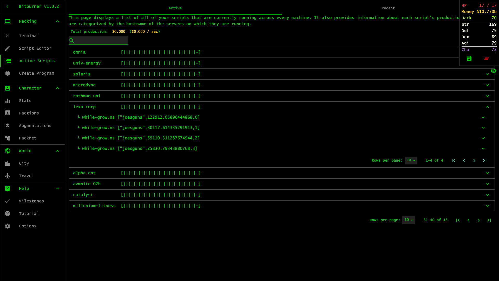 Screenshot for Bitburner