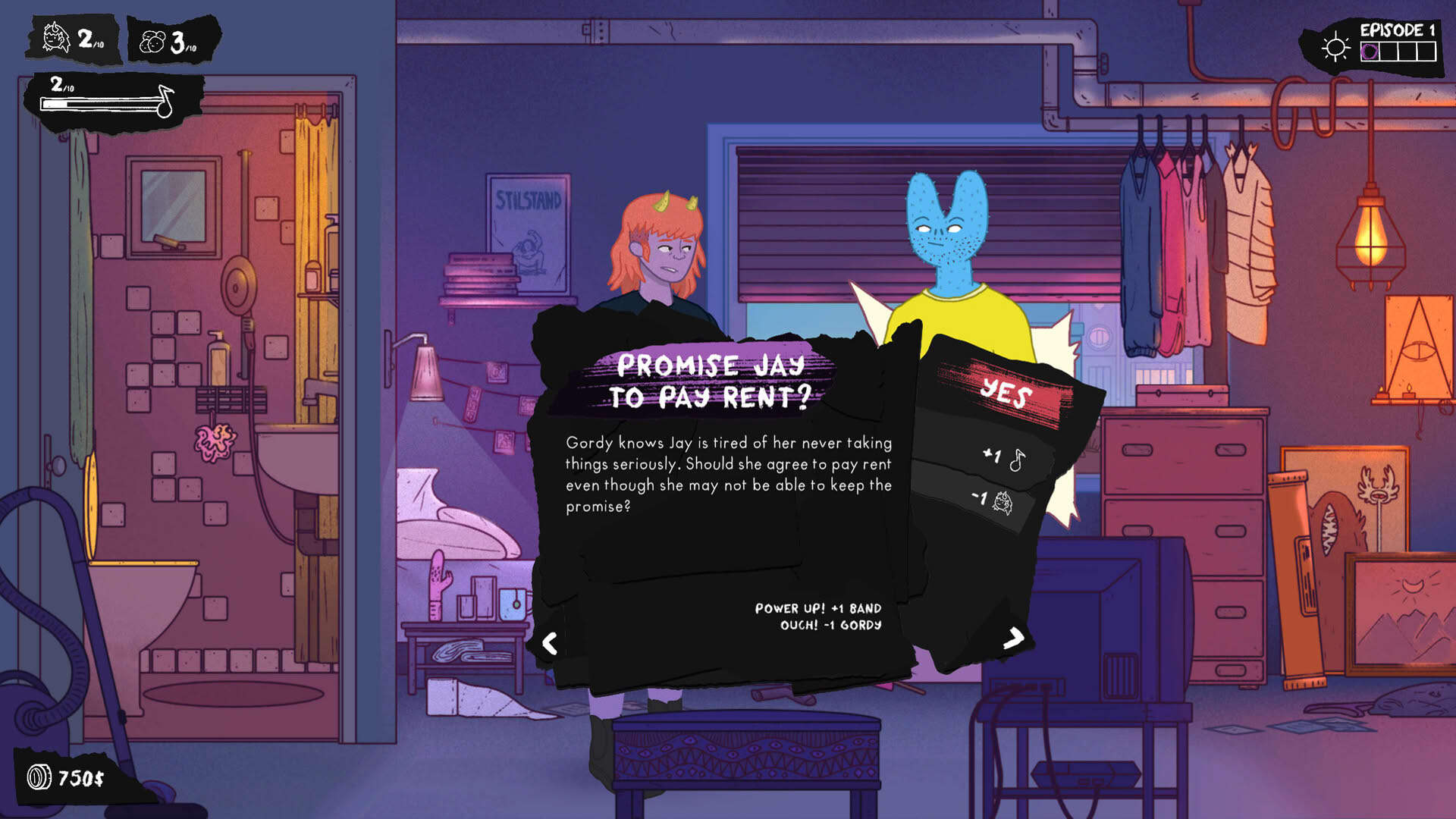 Screenshot for Dead Pets: A Punk Rock Slice of Life Sim