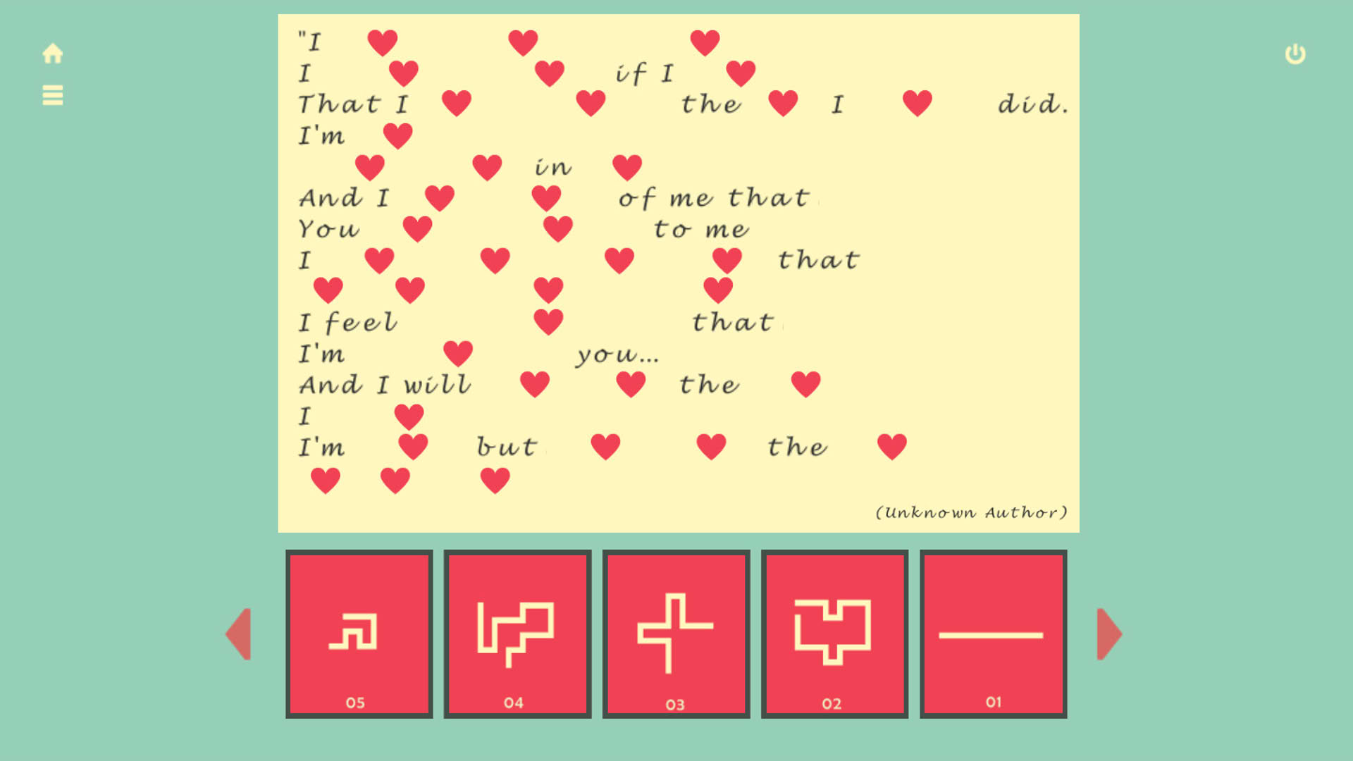 Screenshot for One Line: Letters and Codes