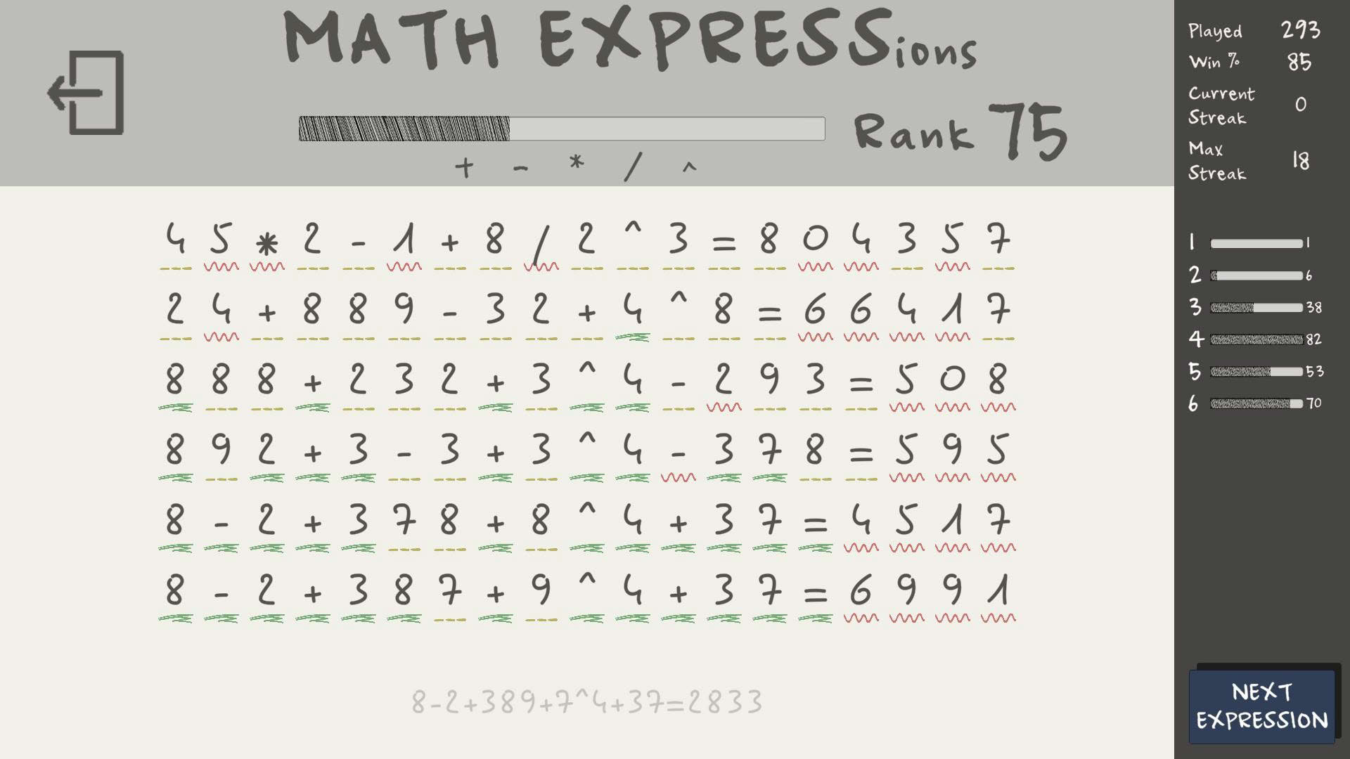 Screenshot for Math Expressions