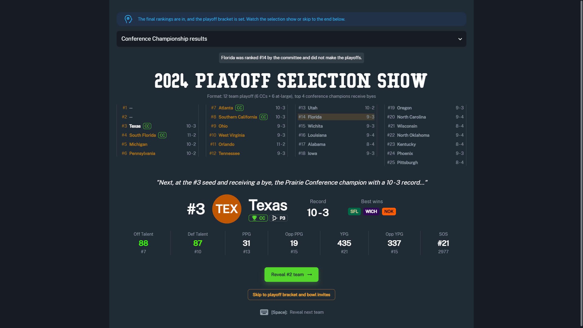 Screenshot for Football Coach: College Dynasty