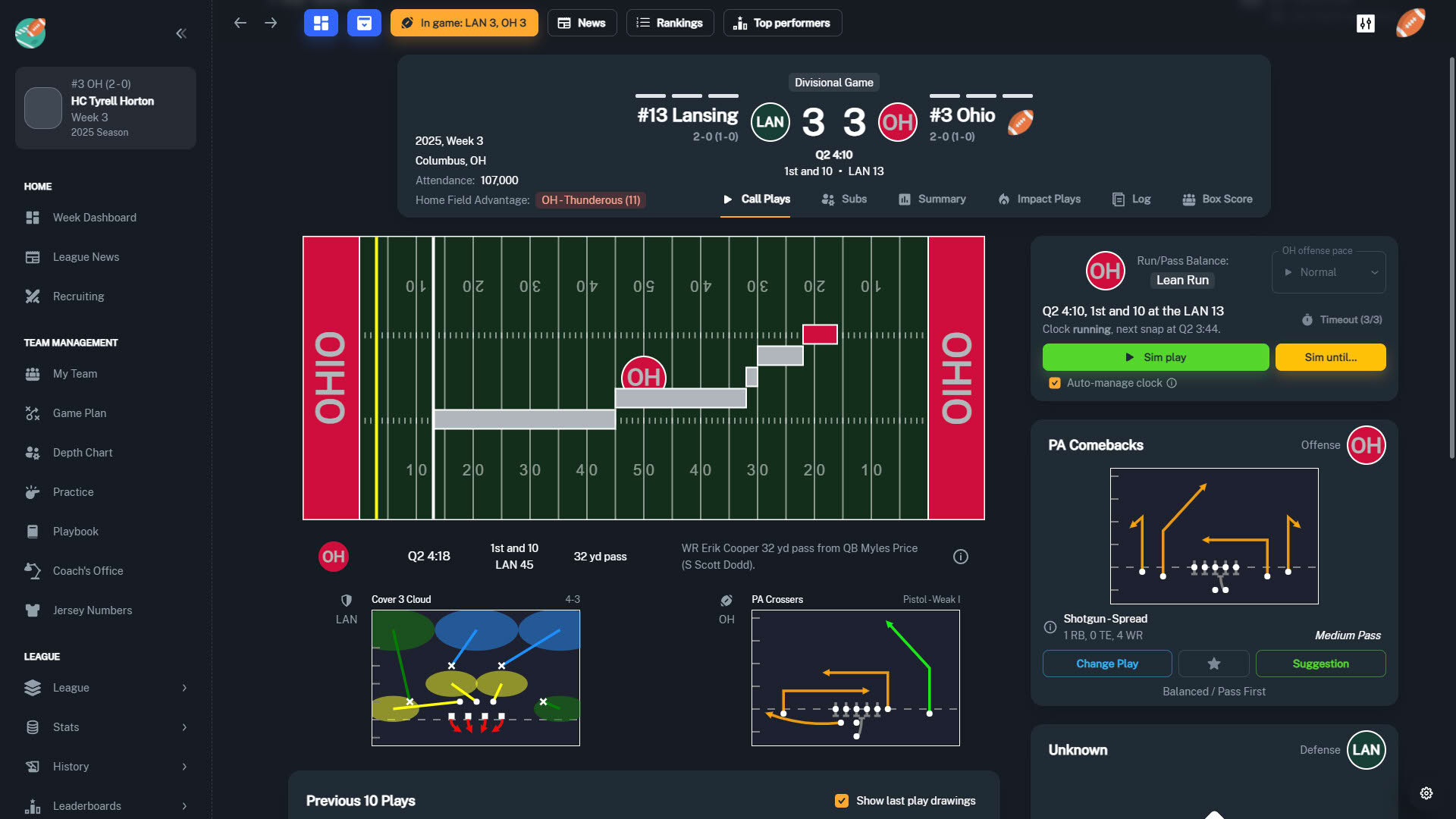 Screenshot for Football Coach: College Dynasty