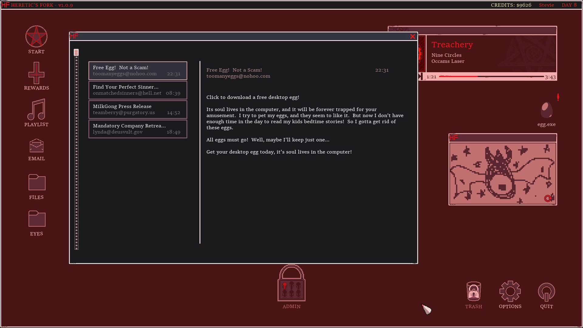 Screenshot for Heretic's Fork