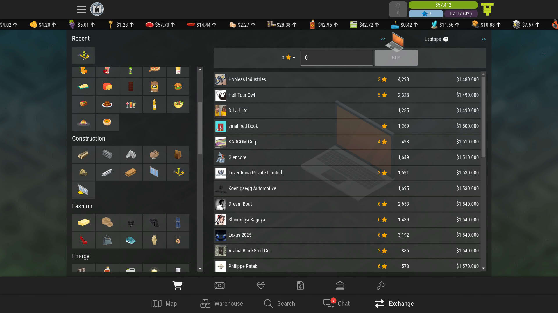 Screenshot for Sim Companies
