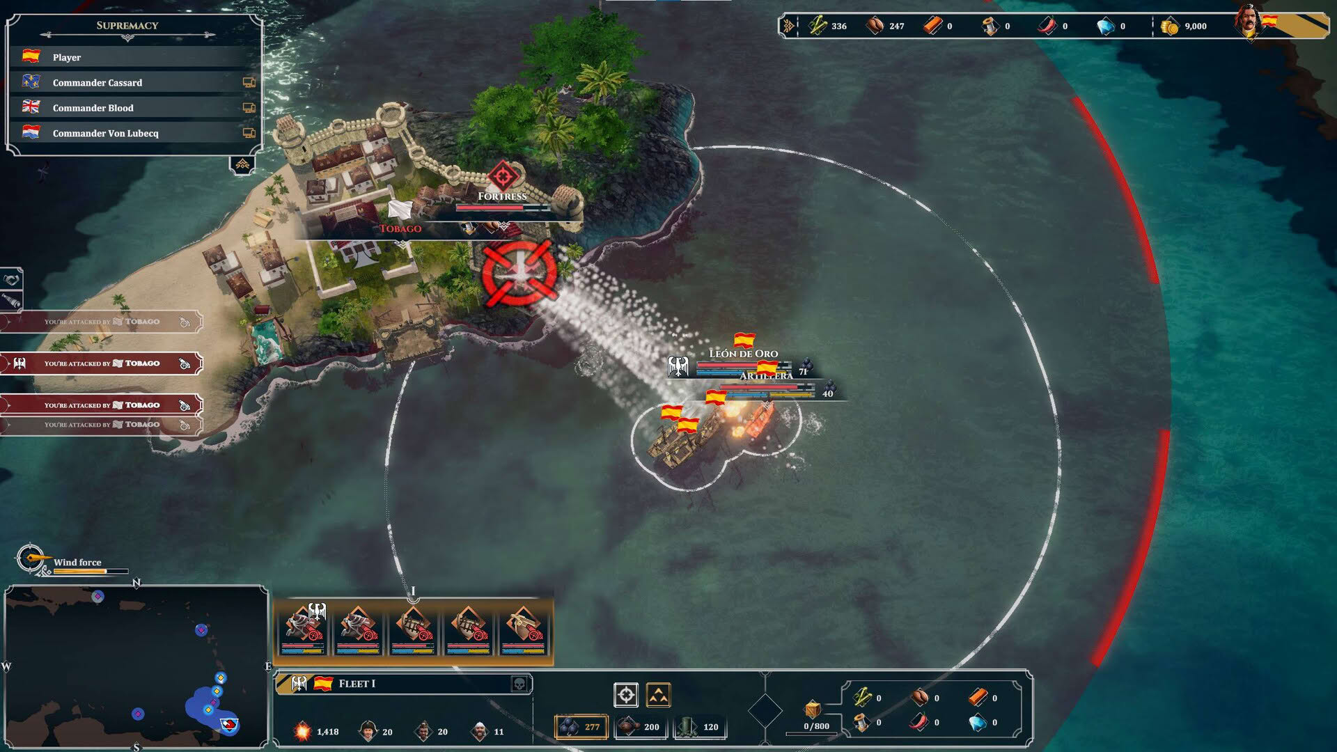Screenshot for Corsairs: Battle of the Caribbean