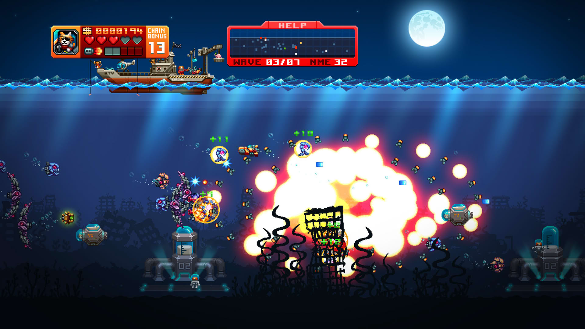 Screenshot for Aqua Kitty: Milk Mine Defender