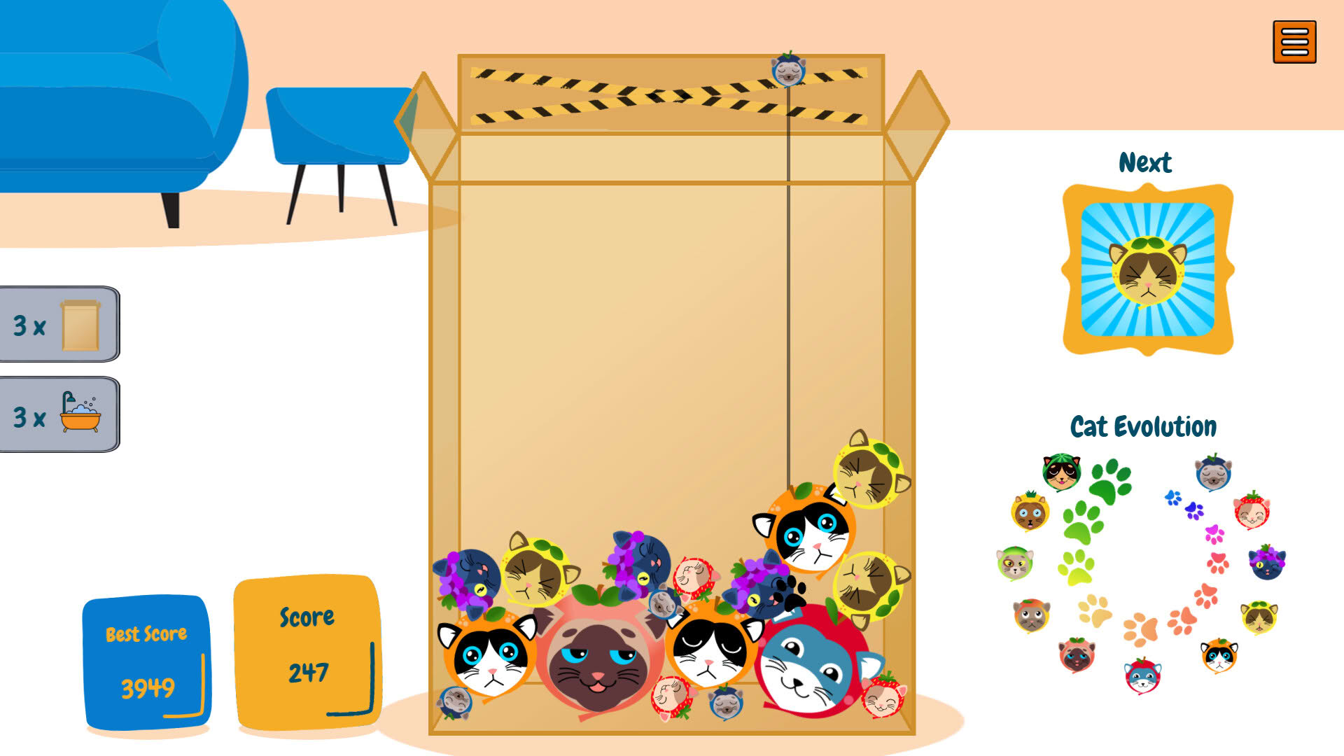 Screenshot for CatMelon: Suika Game