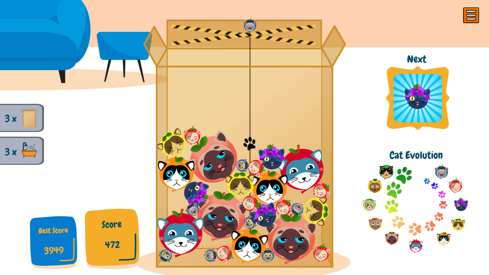 Screenshot for CatMelon: Suika Game
