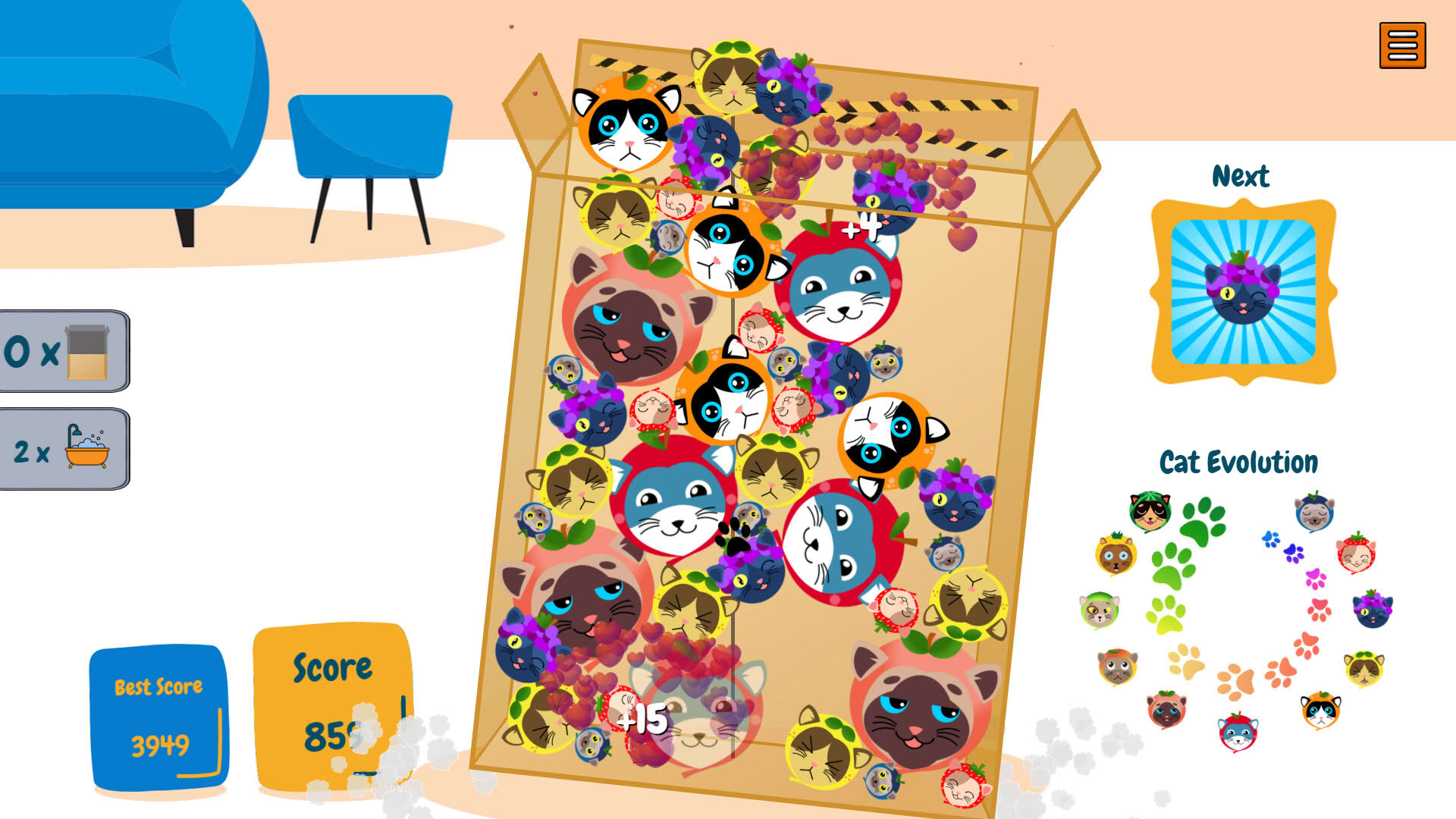 Screenshot for CatMelon: Suika Game
