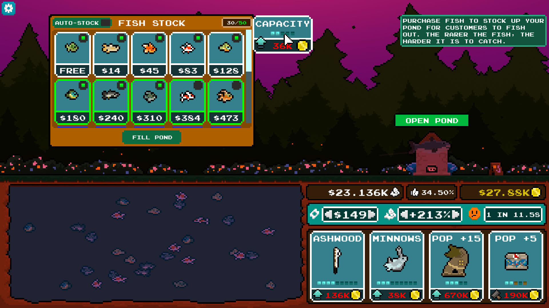 Screenshot for Pocket Idler: Fishing Pond
