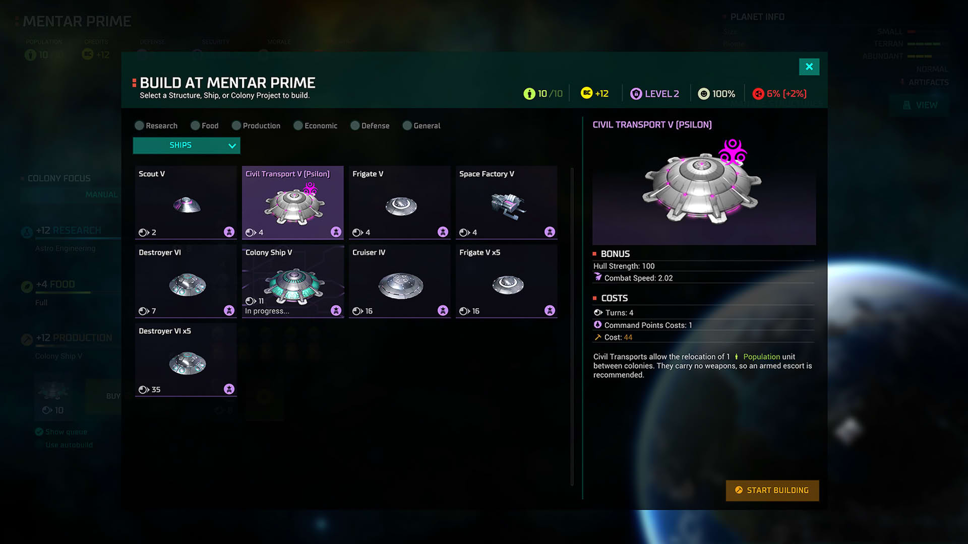 Screenshot for Master of Orion