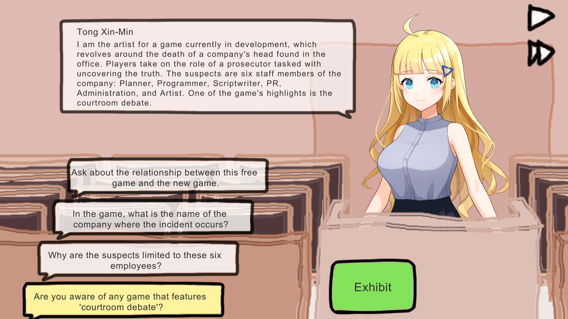 Screenshot for Who is the Defendant: Deliberately Rough